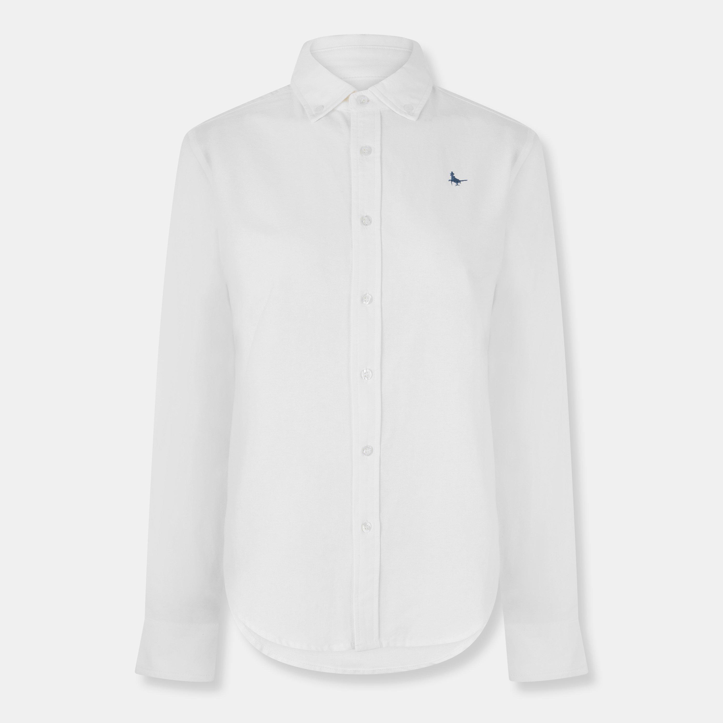 Bright White - Jack Wills - Women's Classic Twill Long Sleeve Plain Shirt - 1