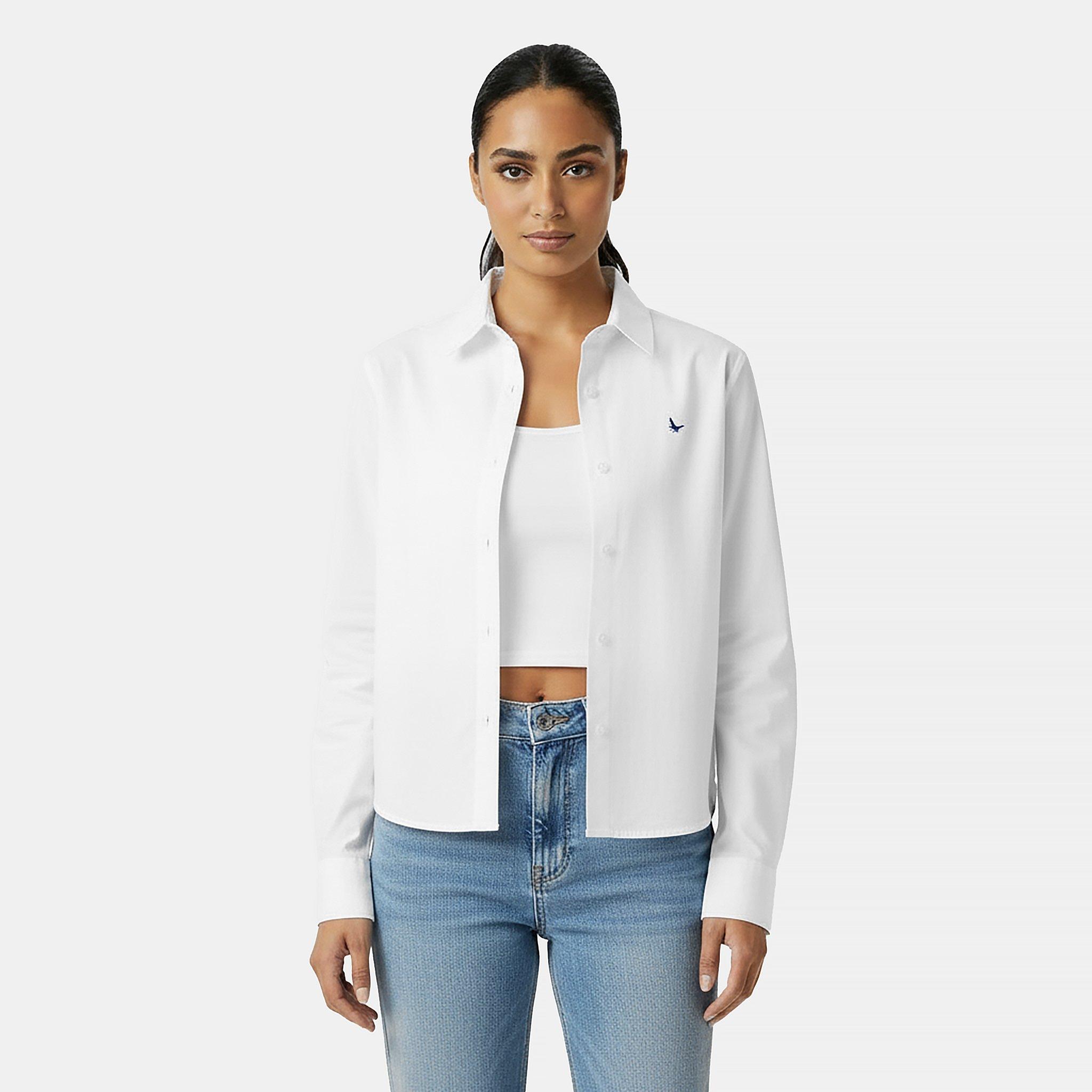 Bianco brillante - Jack Wills - Women's Classic Twill Long Sleeve Plain Shirt - 3