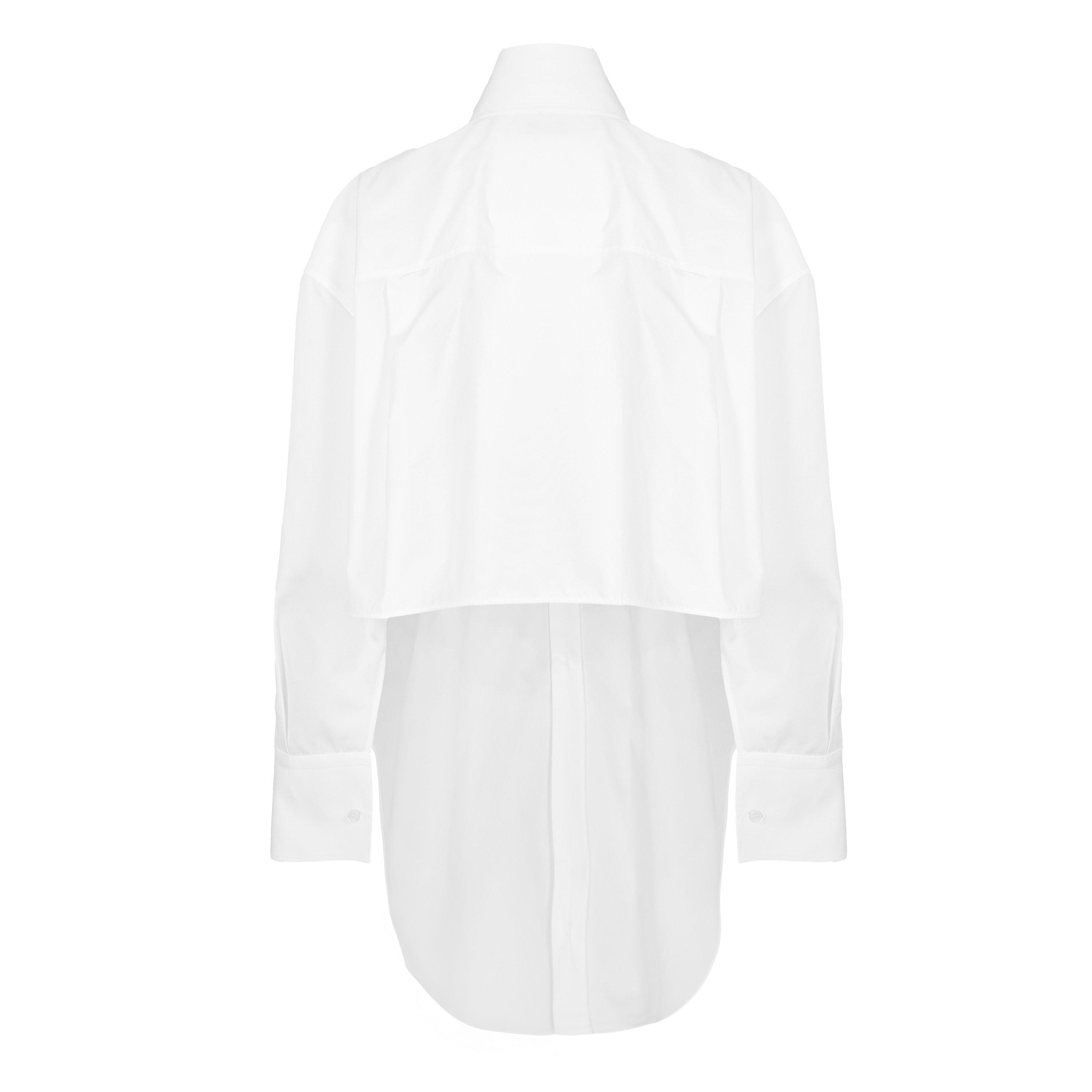 White - GIVENCHY - Women's GIV Backless Long Sleeve Plain Shirt - 2