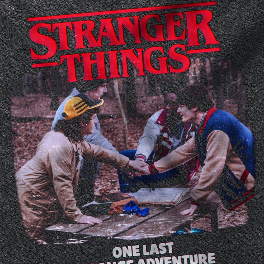 Black - Stranger Things - Stranger Things One Last Strange Adventure T Shirt - 2