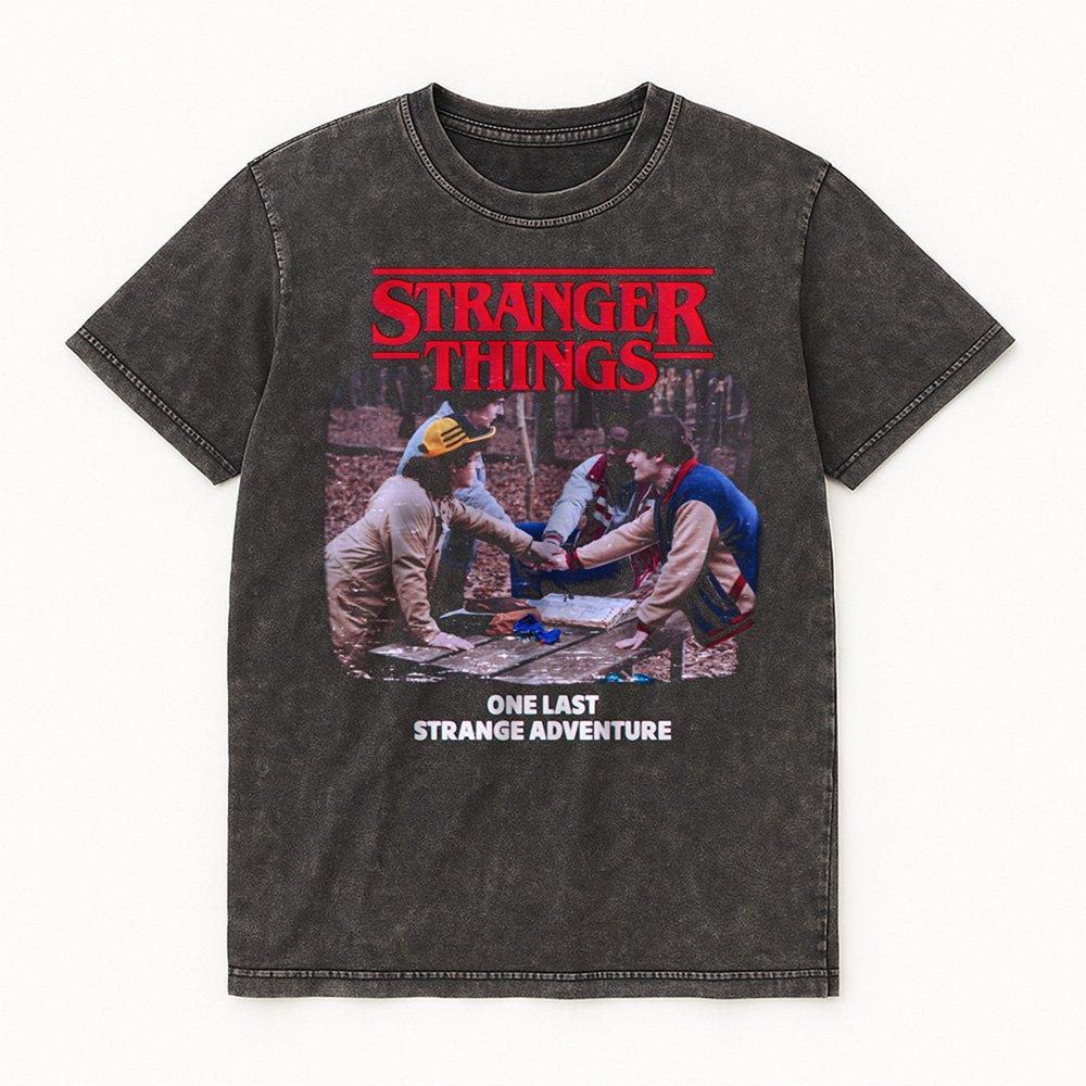 Black - Stranger Things - Stranger Things One Last Strange Adventure T Shirt - 4