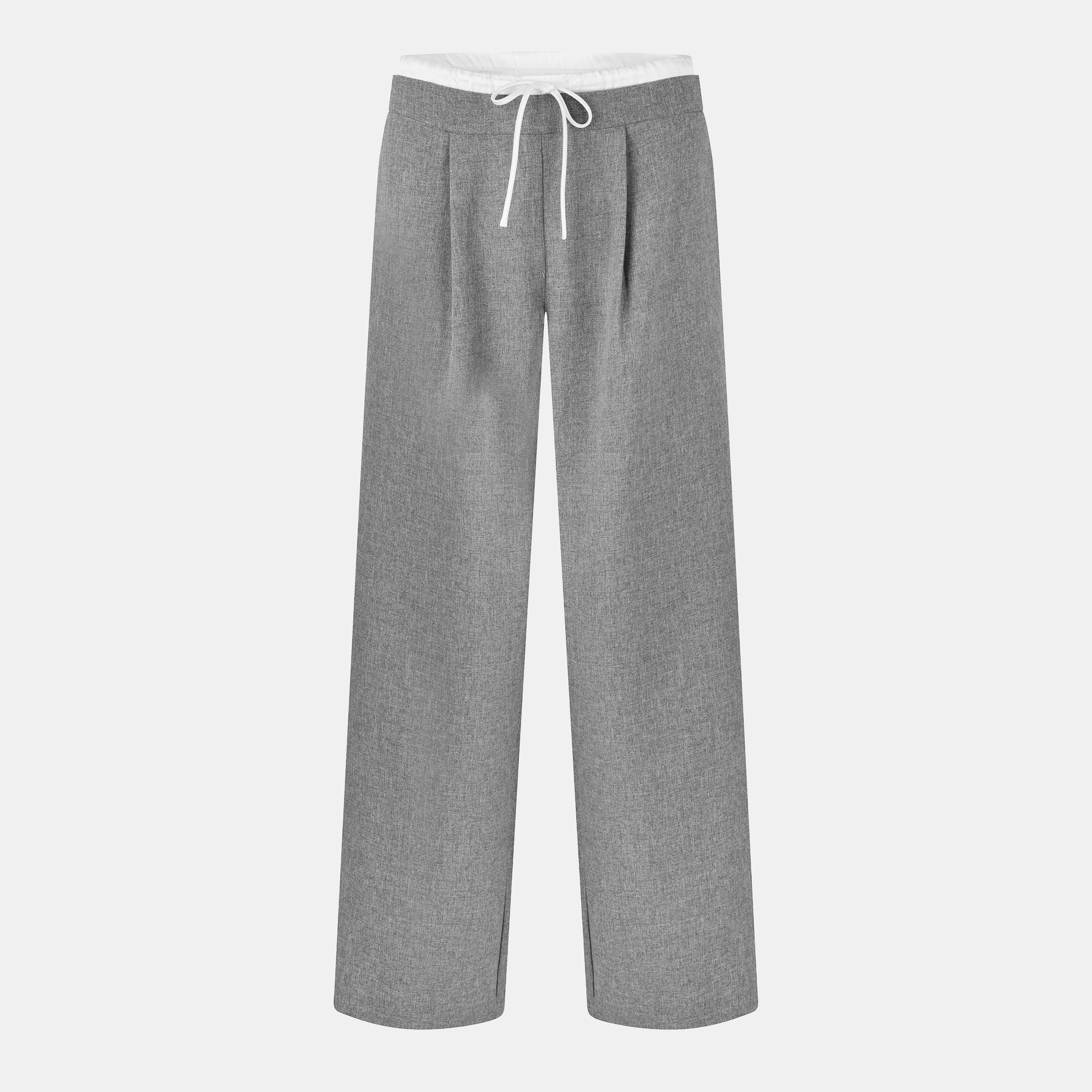Grey Marl - Jack Wills - Women's Relaxed Tailored Trousers - 1