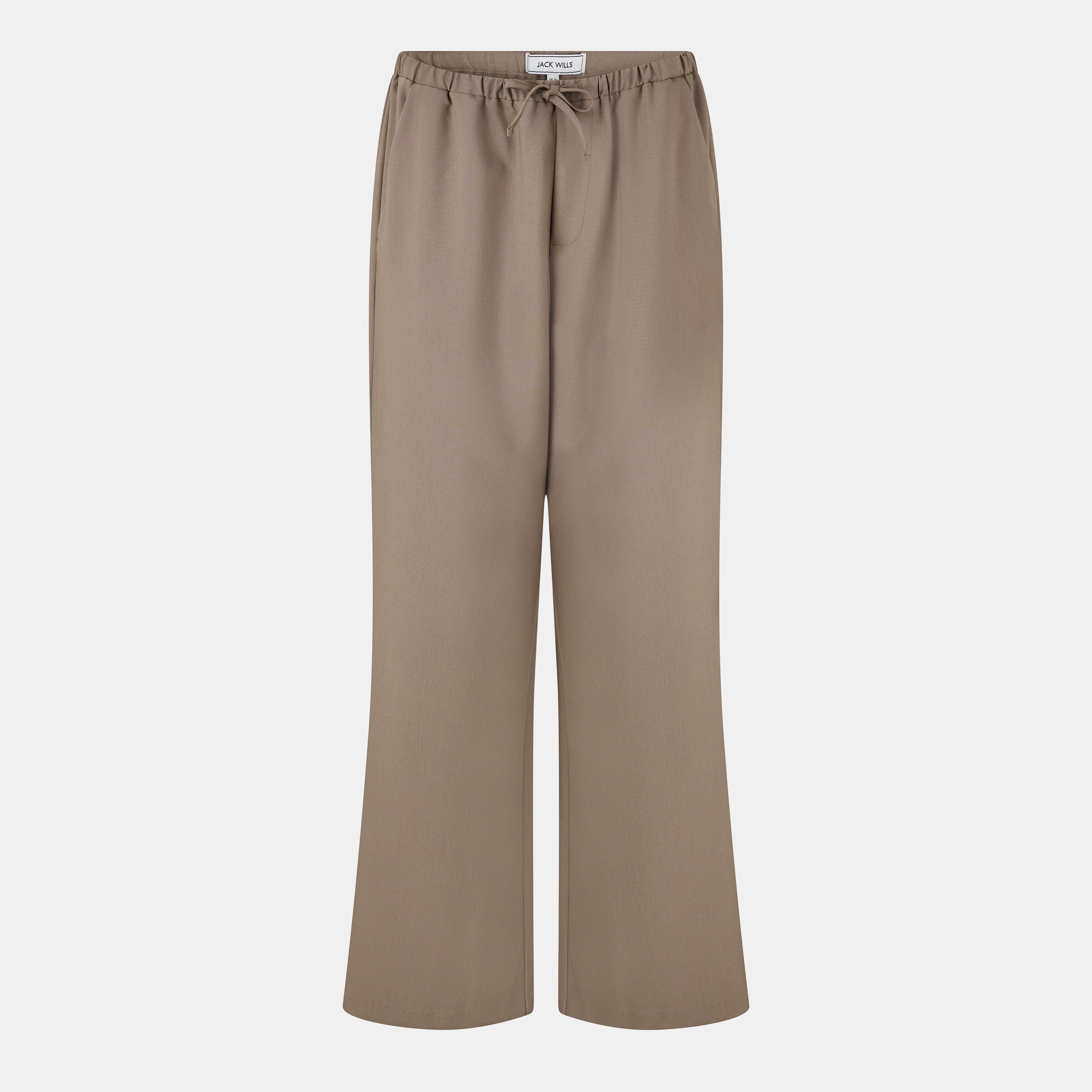 Jack Wills Women's Pinstripe Tailored Trousers - Taupe - 8 (XS)