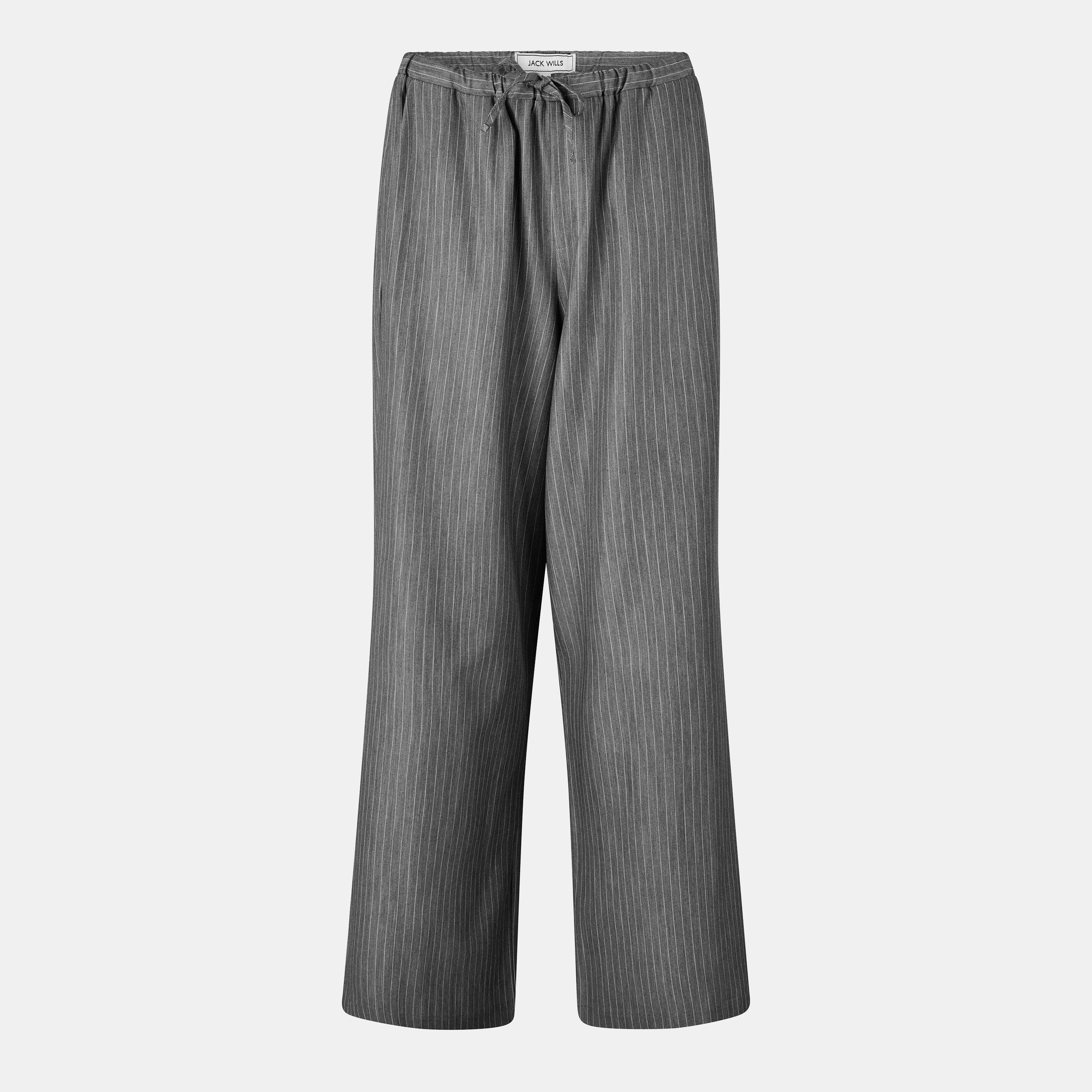 Jack Wills Women's Pinstripe Tailored Trousers - Flkstone Pins - 8 (XS)