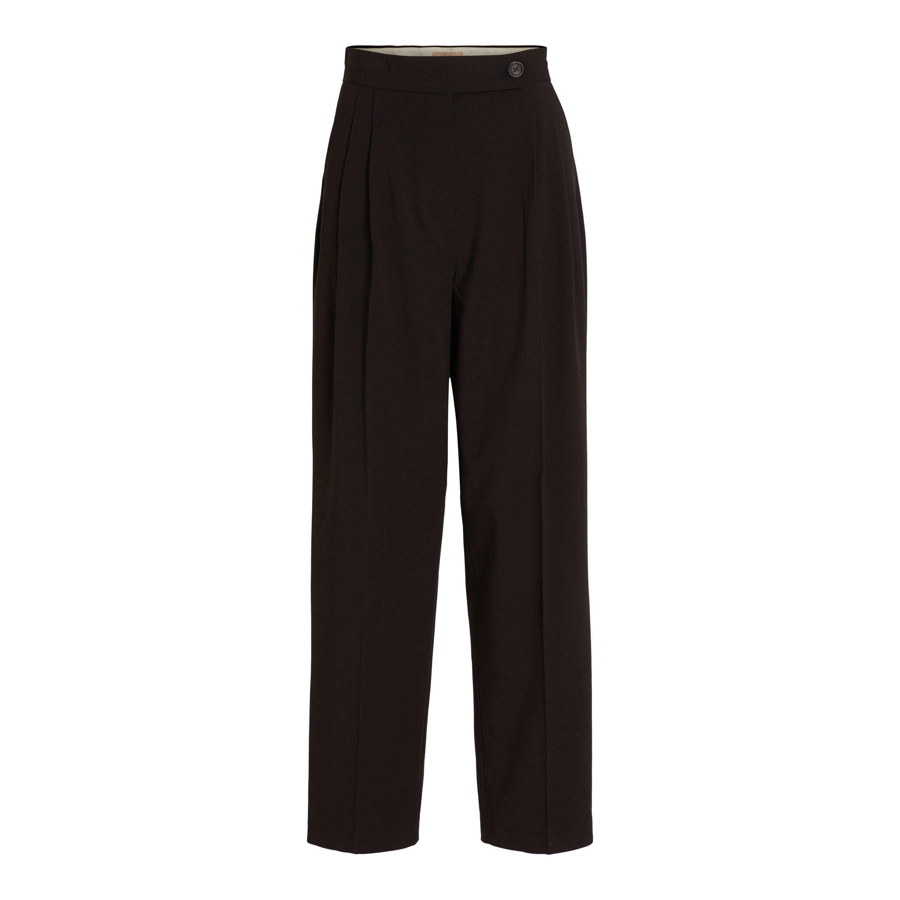 Black - Vila - Pleat Cigarette Trouser - 4