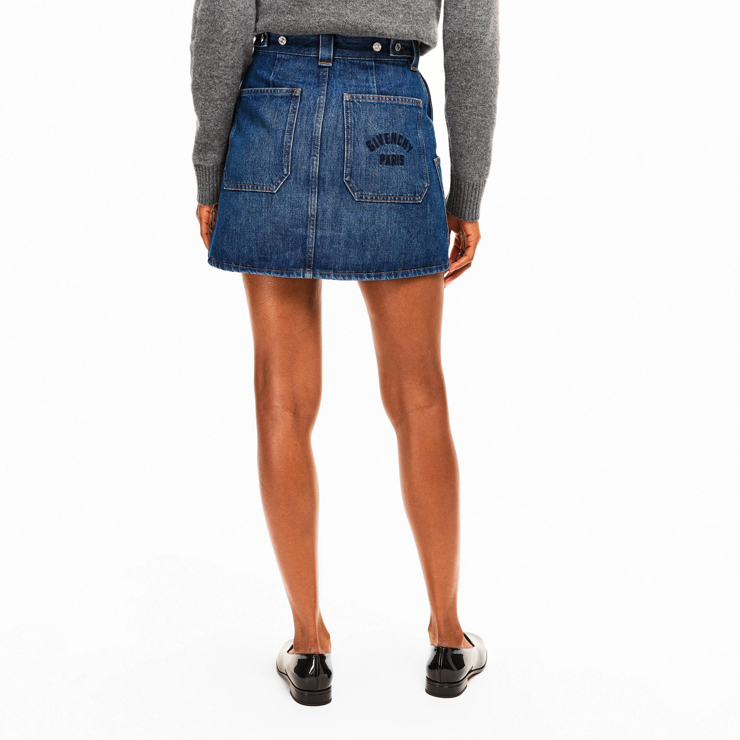Medium Blue - GIVENCHY - Women's Denim Skirt - 4
