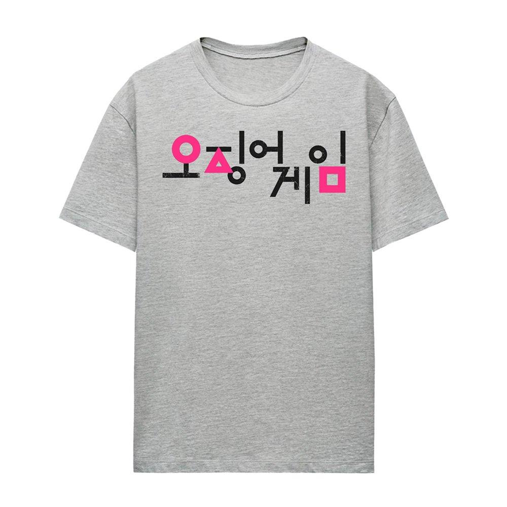 Grey - Squid Game - Squid Game Korean Logo Black and Pink Ladies T Shi - 4