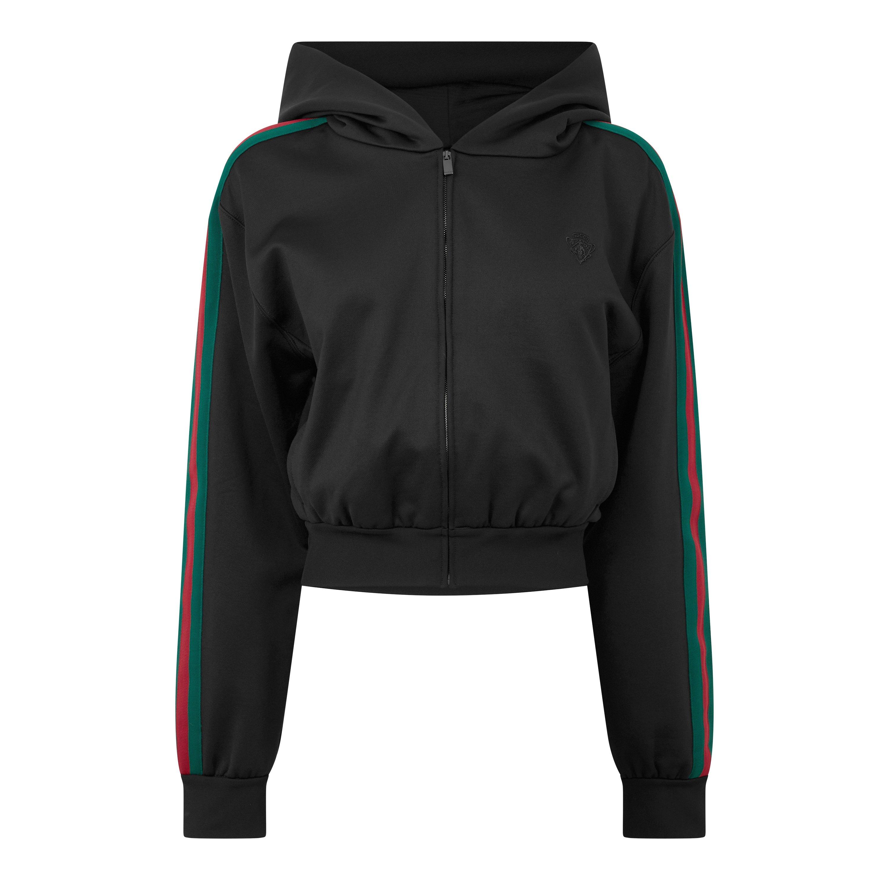 Black - Gucci - Women's Cropped Fleece Top - 1