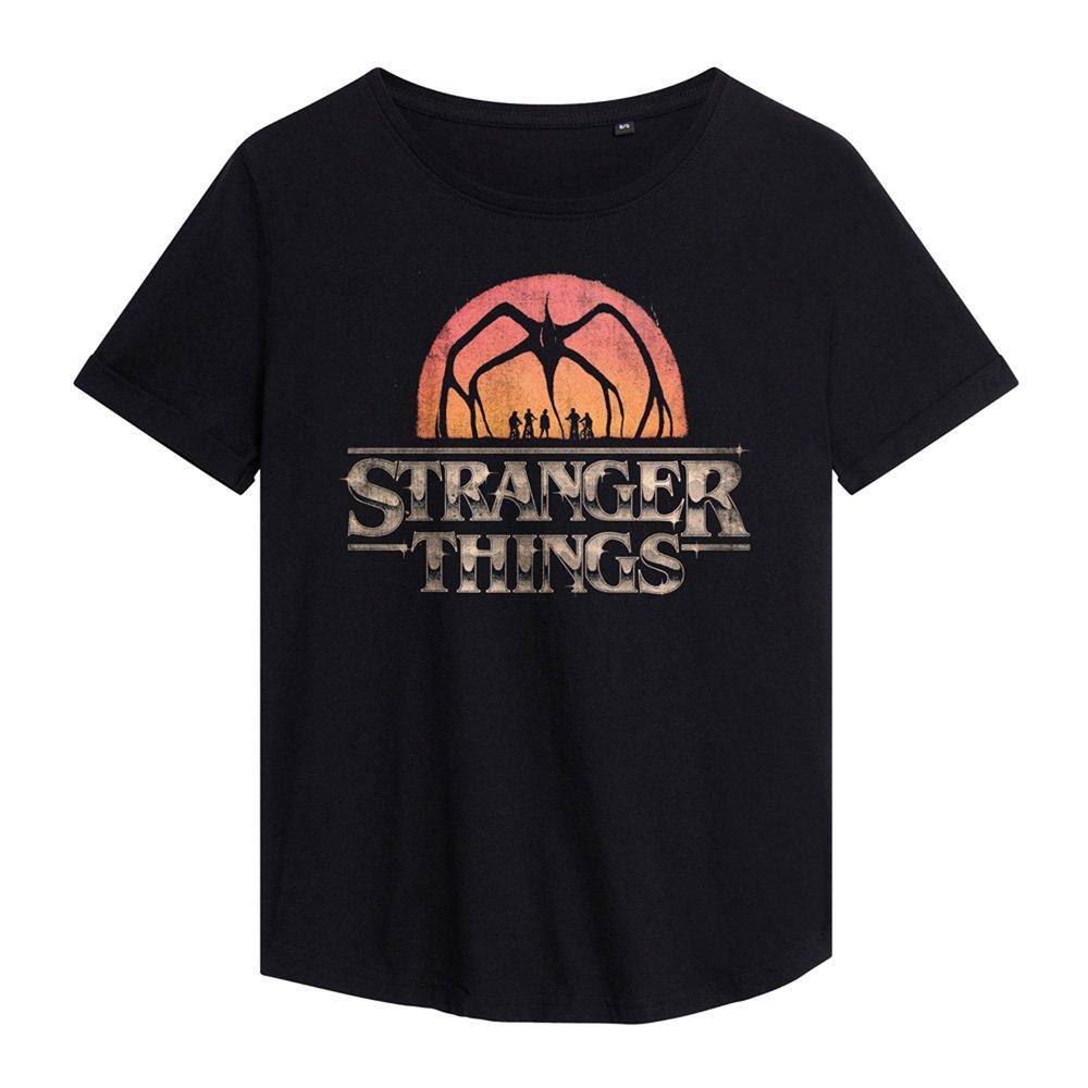 Black - Stranger Things - Stranger Things Sunset Logo Fashion T-Shirt Black - 1