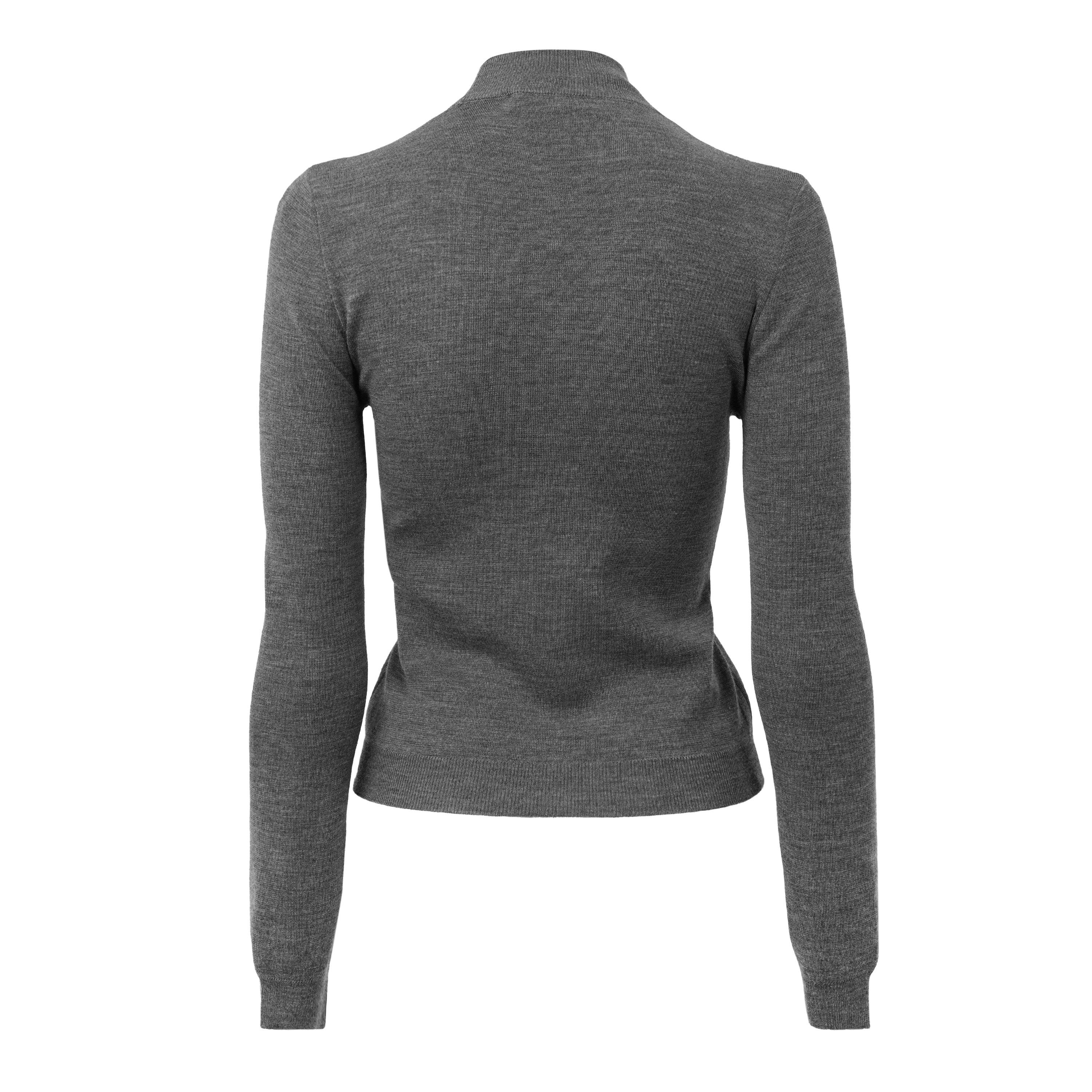 Dark Grey - Gucci - Gucci Mock Neck Knit Ld64 - 2