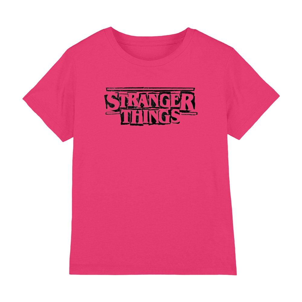 Pink - Stranger Things - Stranger Things Punk Logo Black Kids T-Shirt Hot - 1