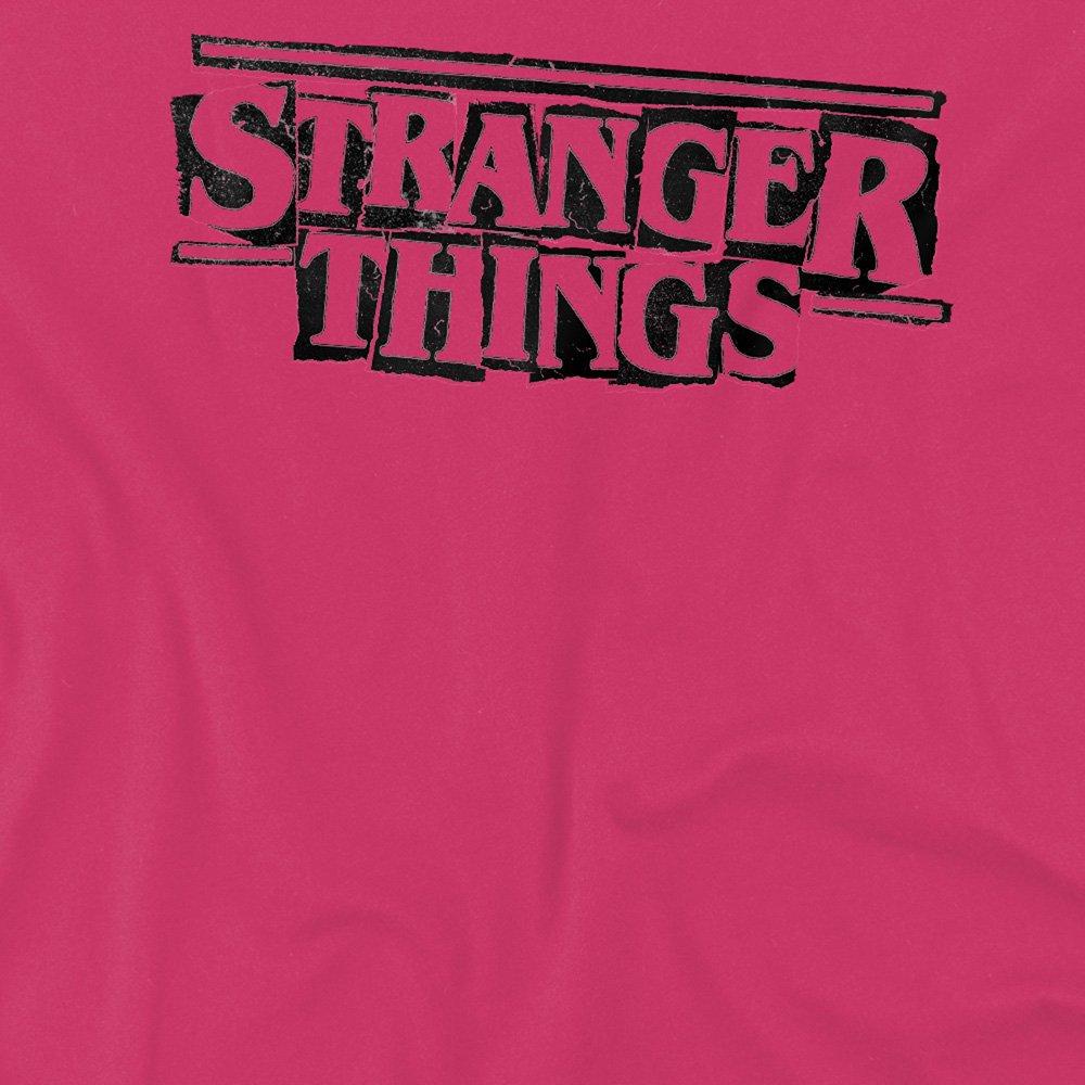 Pink - Stranger Things - Stranger Things Punk Logo Black Kids T-Shirt Hot - 2