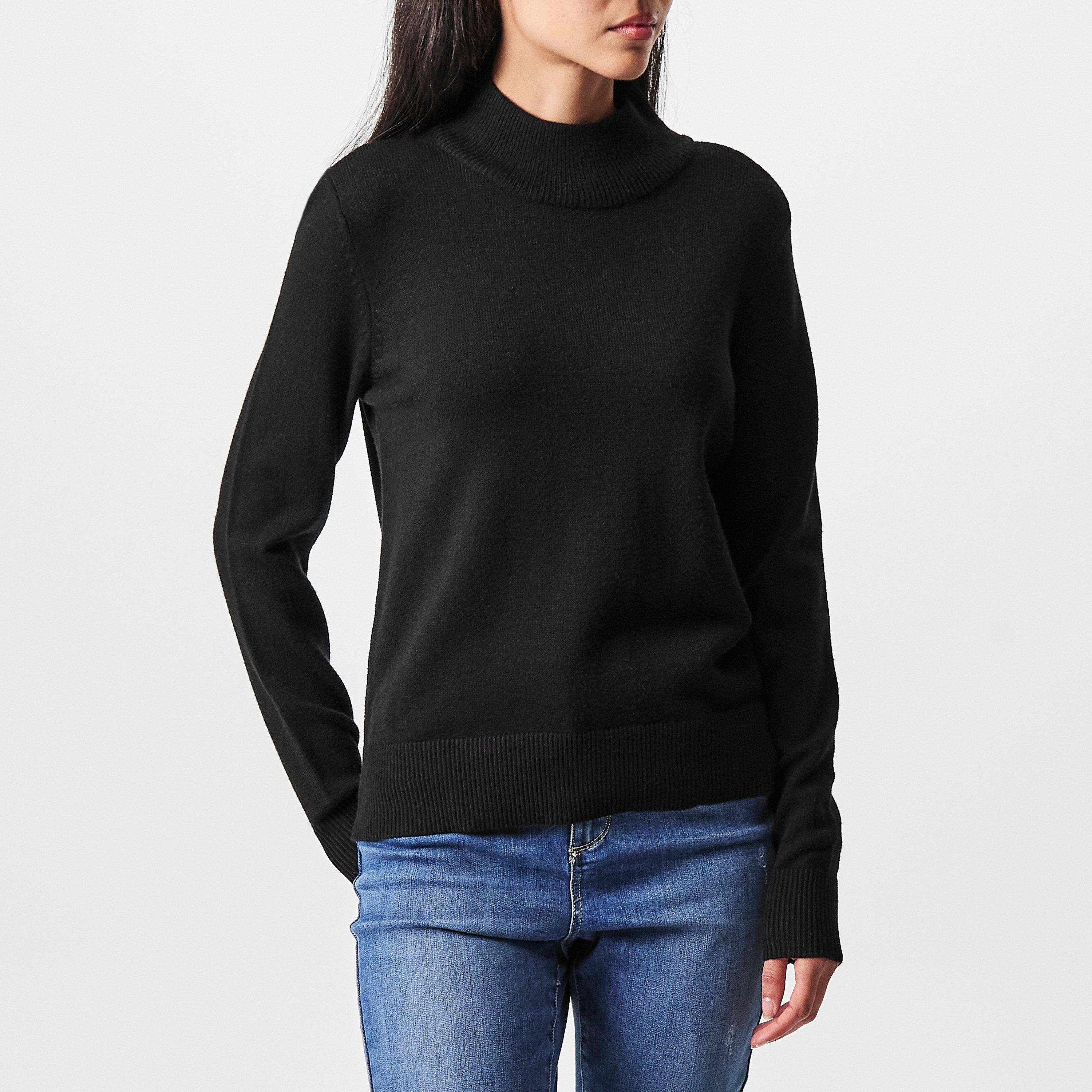 Black - Vila - Crew Neck Jumper - 3
