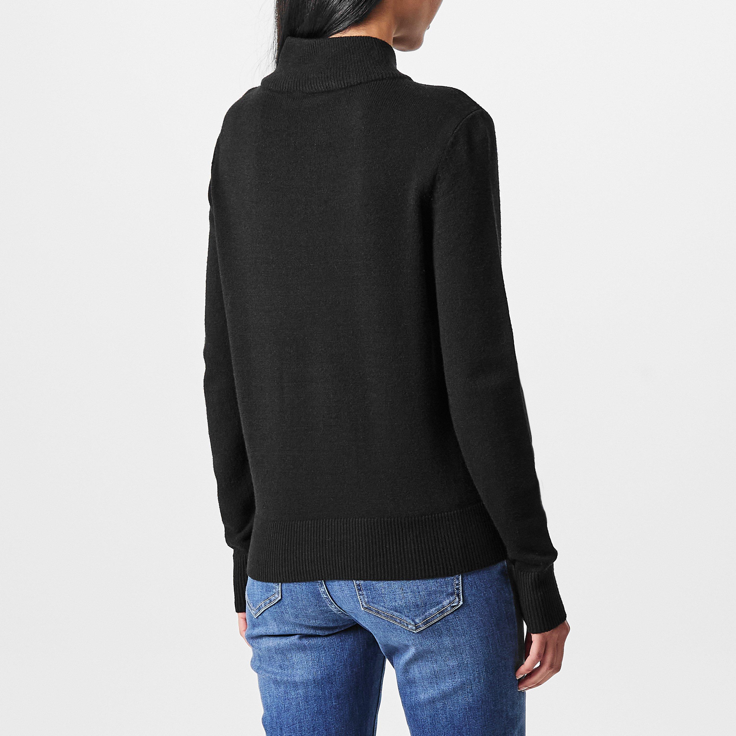 Black - Vila - Crew Neck Jumper - 4