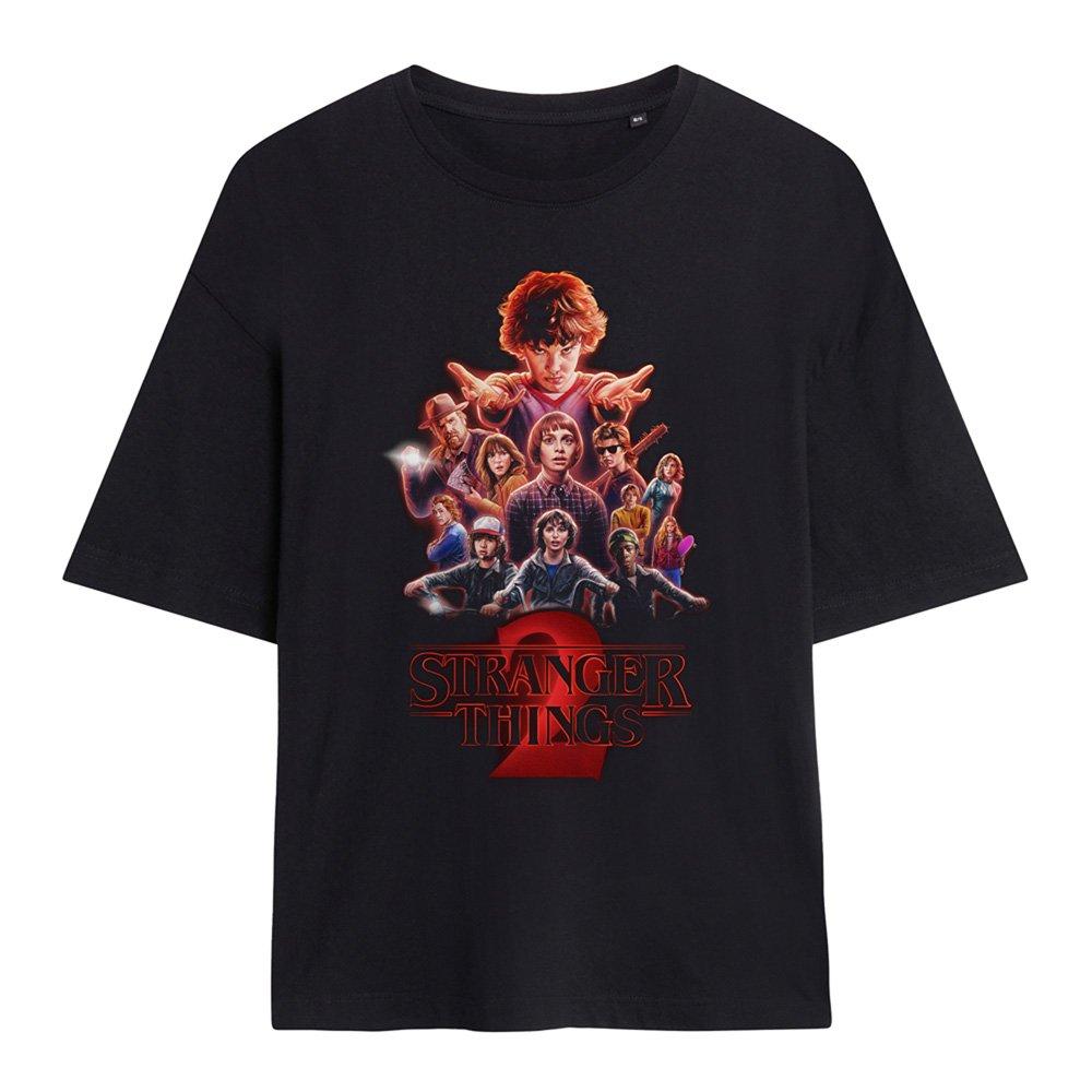 Black - Stranger Things - Stranger Things Season Two Poster Oversized T-Shir - 1