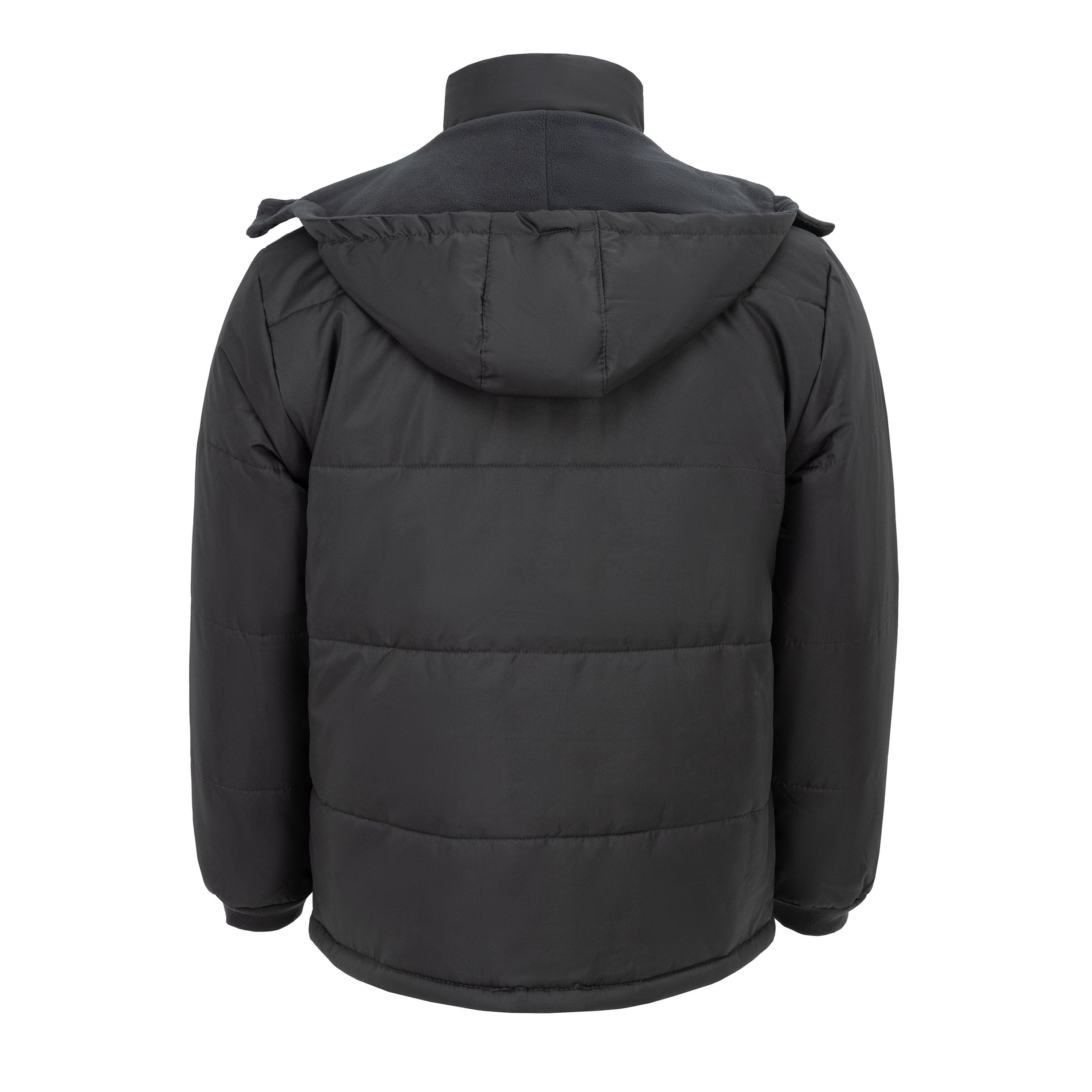 Charcoal - Lonsdale - Men's Long Sleeve Detachable Hood Windproof Padded Puffer Jacket - 2