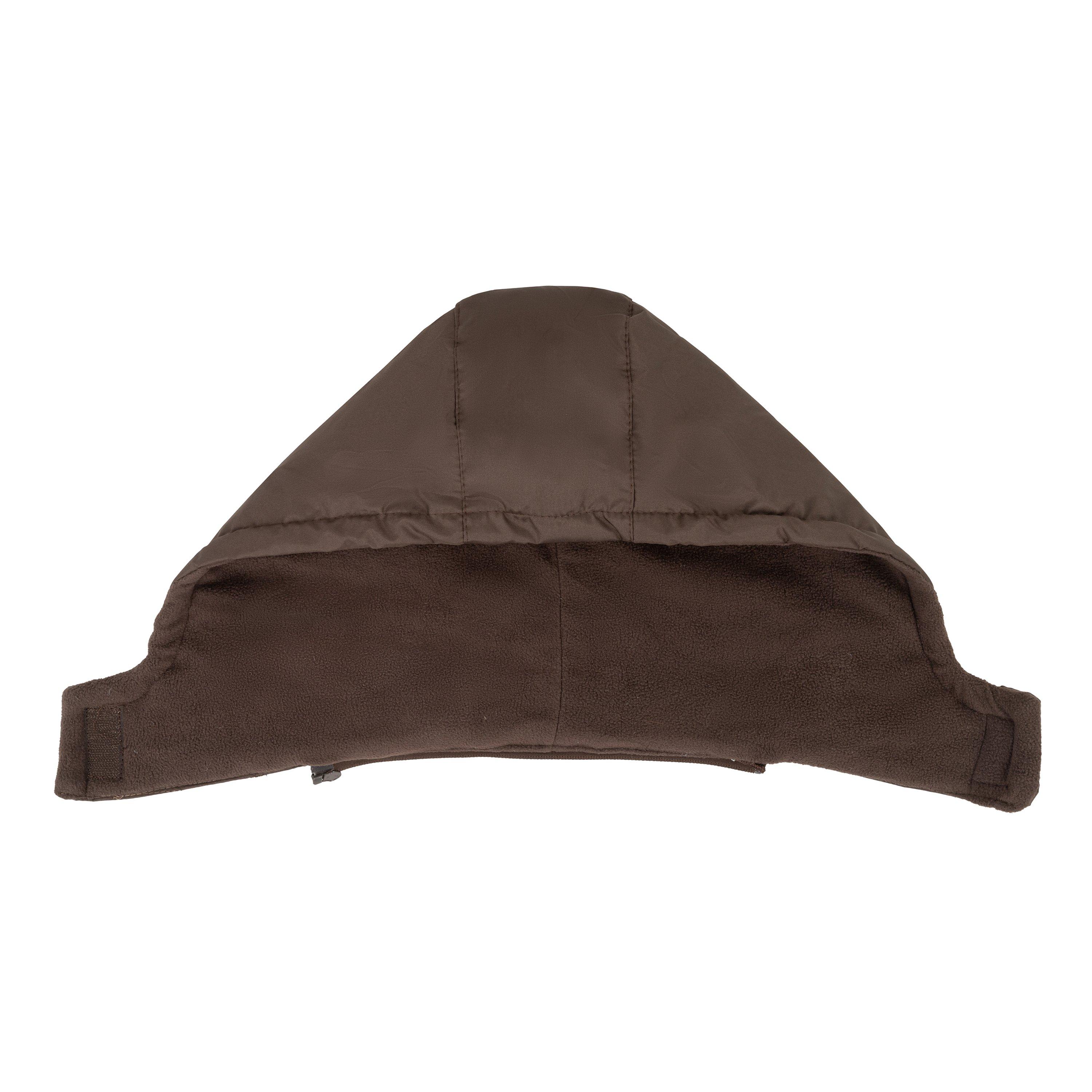 Brown - Lonsdale - Long Sleeve Detachable Hood Windproof Padded Puffer Jacket - 7