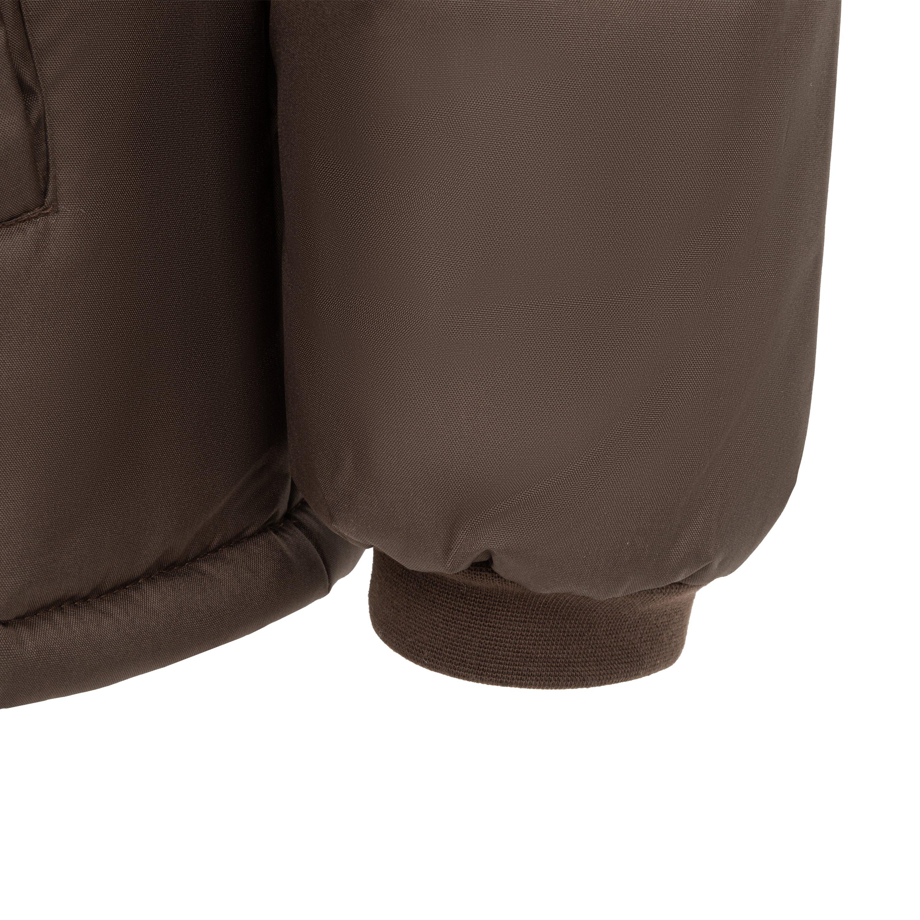 Brown - Lonsdale - Long Sleeve Detachable Hood Windproof Padded Puffer Jacket - 6