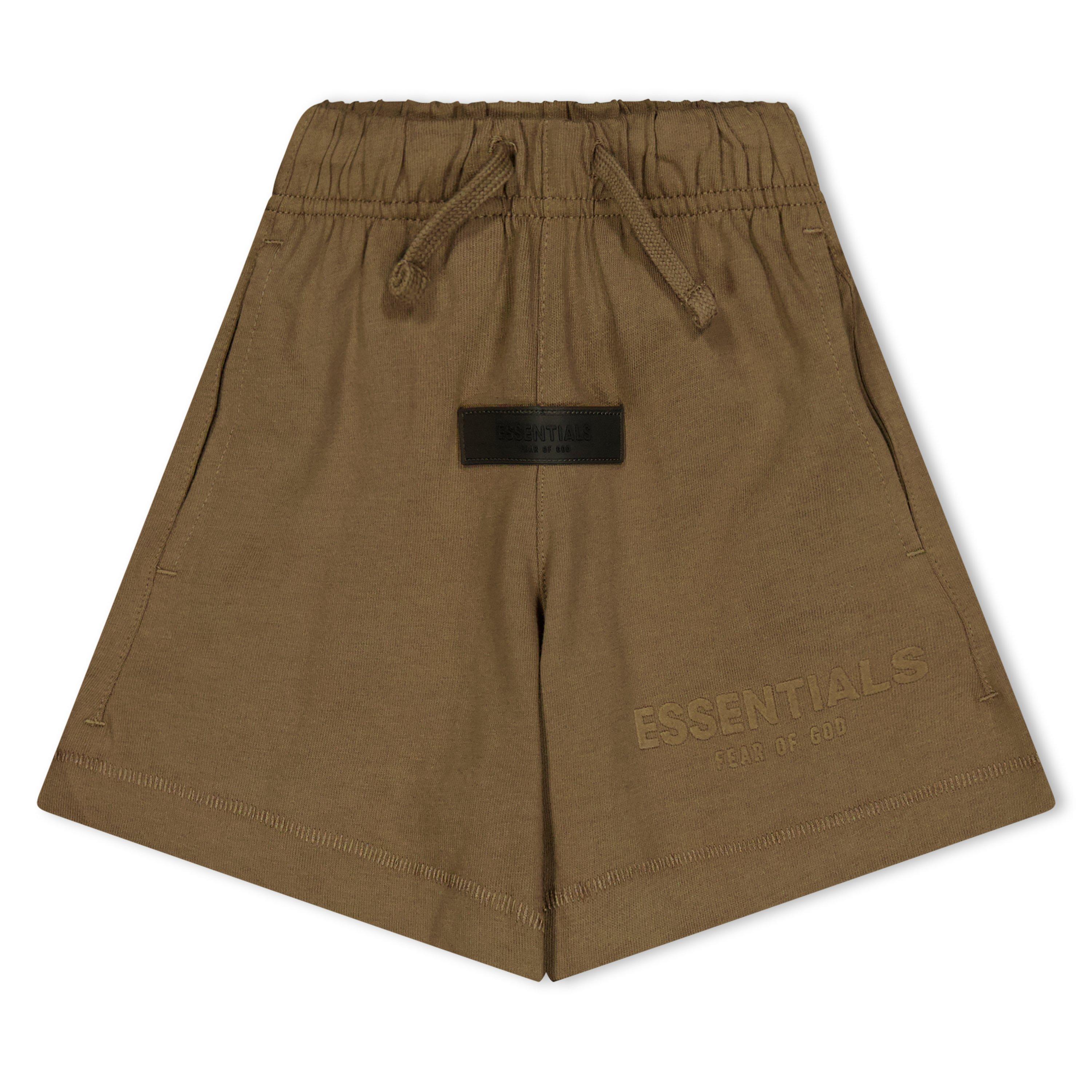 Fear Of God Essentials  Kids ' Fleece Jogger Shorts - Wood - 8 Yrs