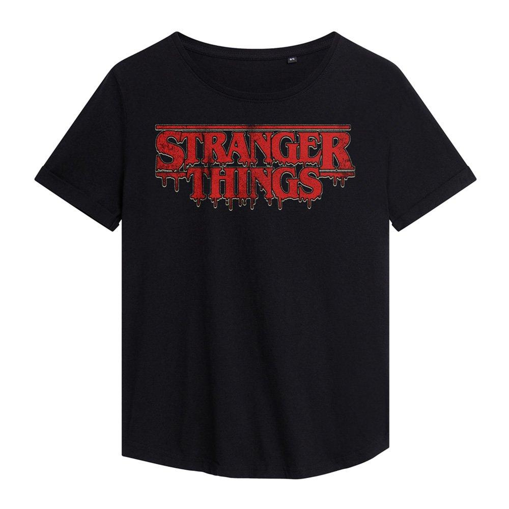Black - Stranger Things - Stranger Things Retro Drippy Logo Fashion T-Shirt - 1
