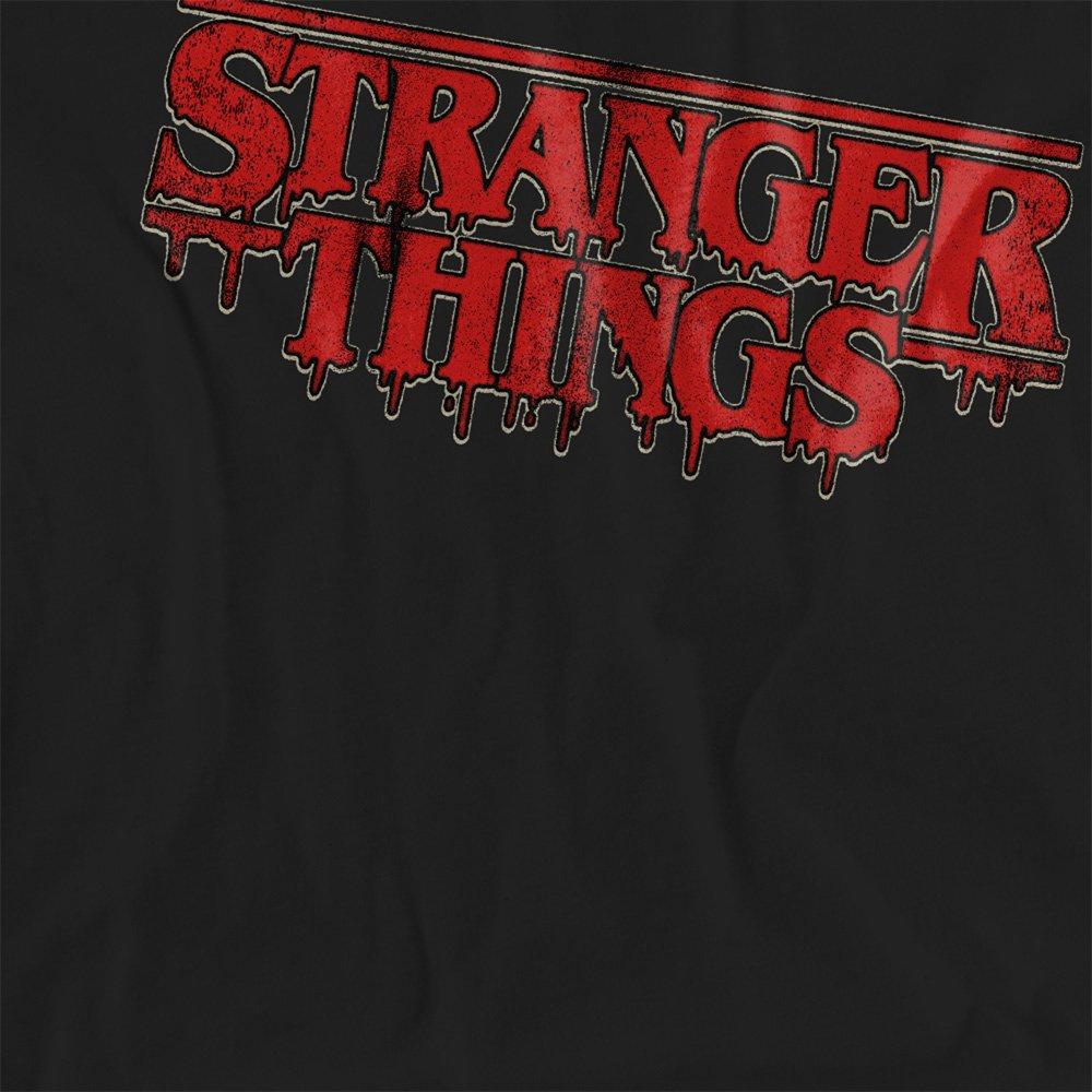 Black - Stranger Things - Stranger Things Retro Drippy Logo Fashion T-Shirt - 2