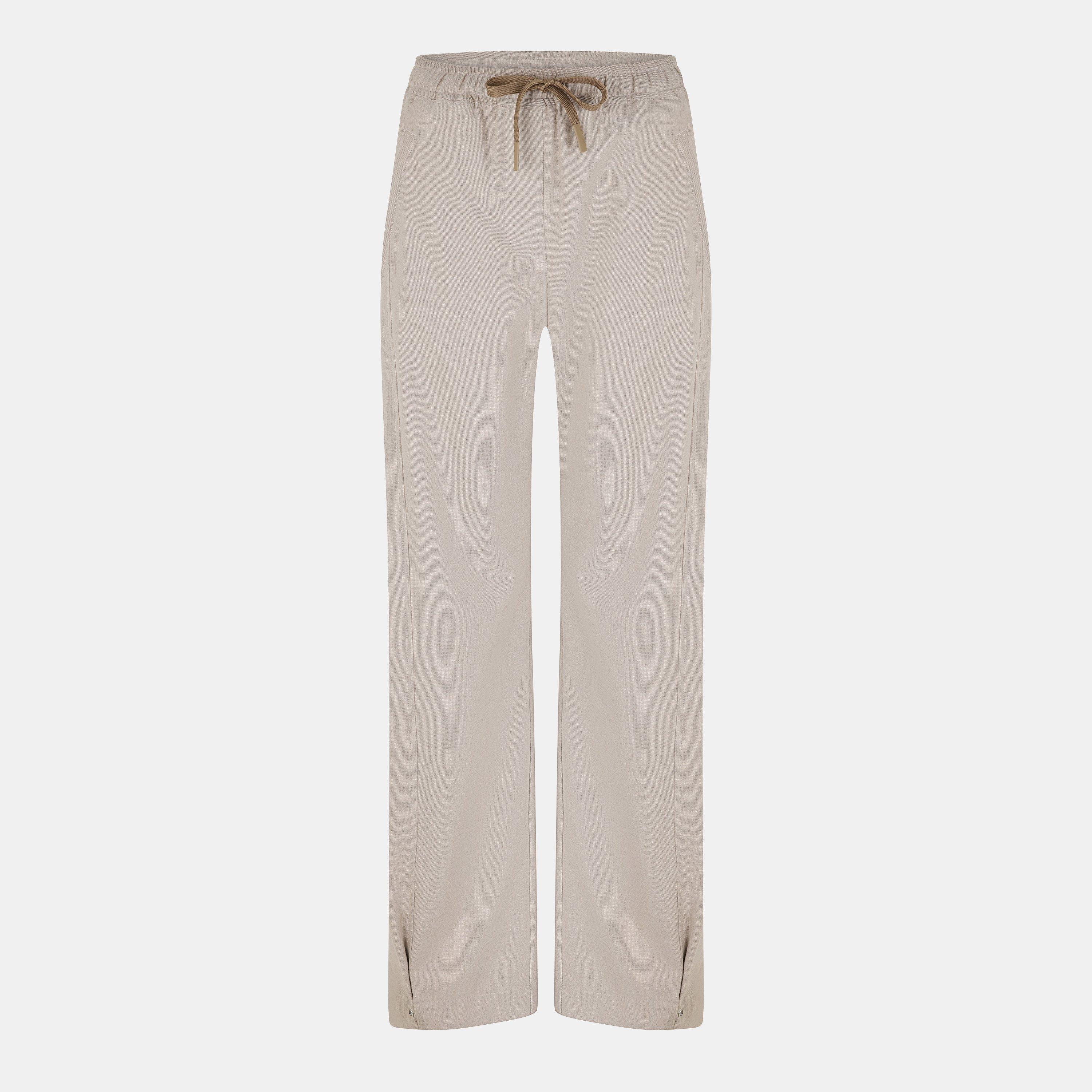 Alabaster Chiné - Lacoste - Women's Pleated Trousers - 1