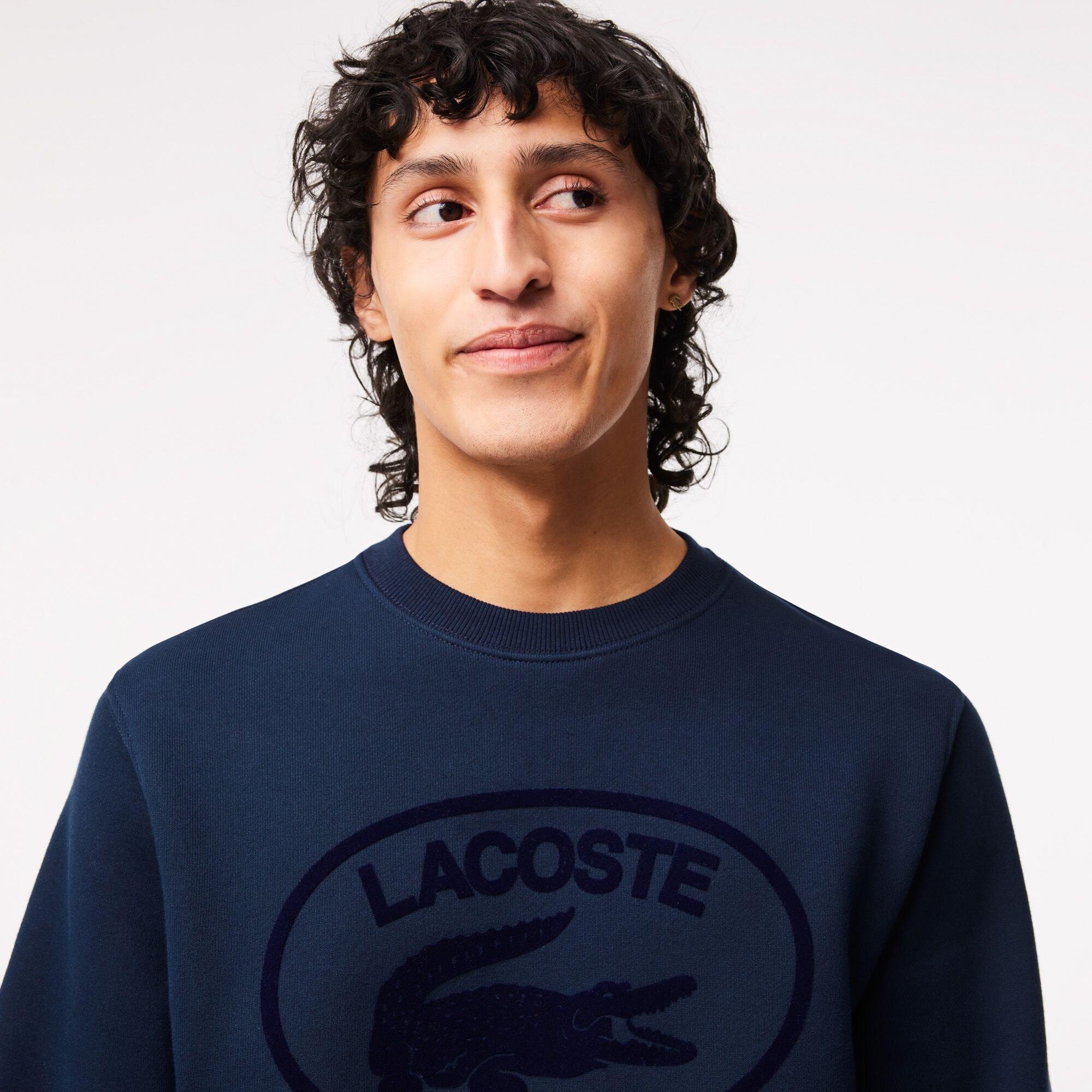Bleu marine/Farine - Lacoste - Men's Logo Crew Neck Jumper - 2