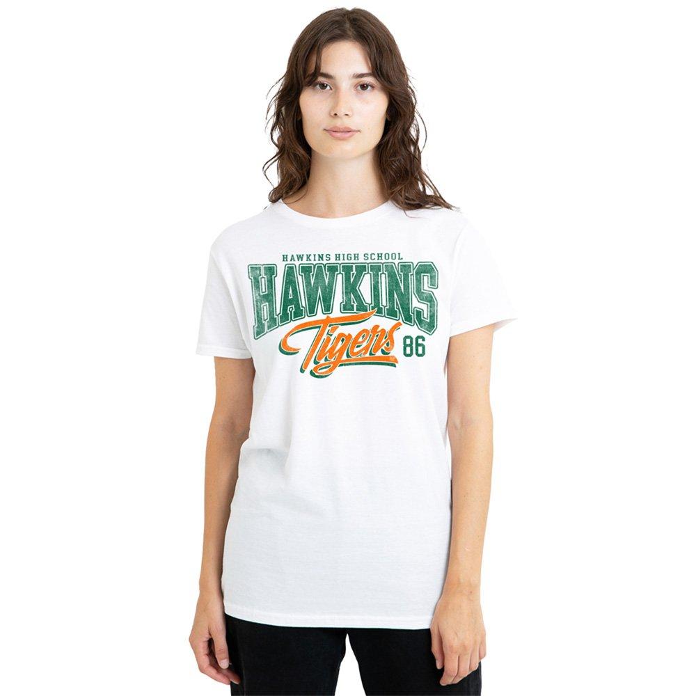 White - Stranger Things - Stranger Things Hawkins Tigers 86 Ladies T Shirt - 1