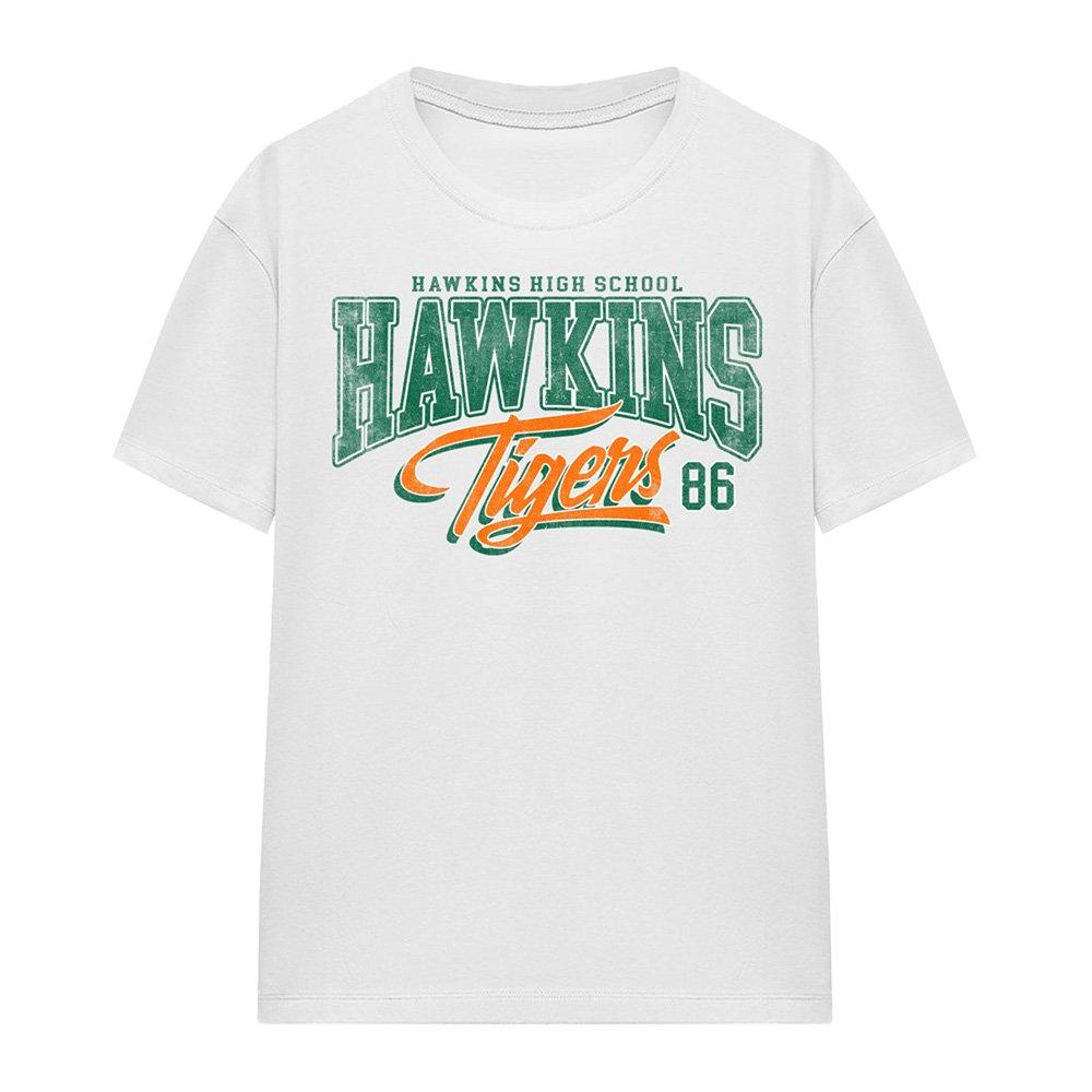 White - Stranger Things - Stranger Things Hawkins Tigers 86 Ladies T Shirt - 4