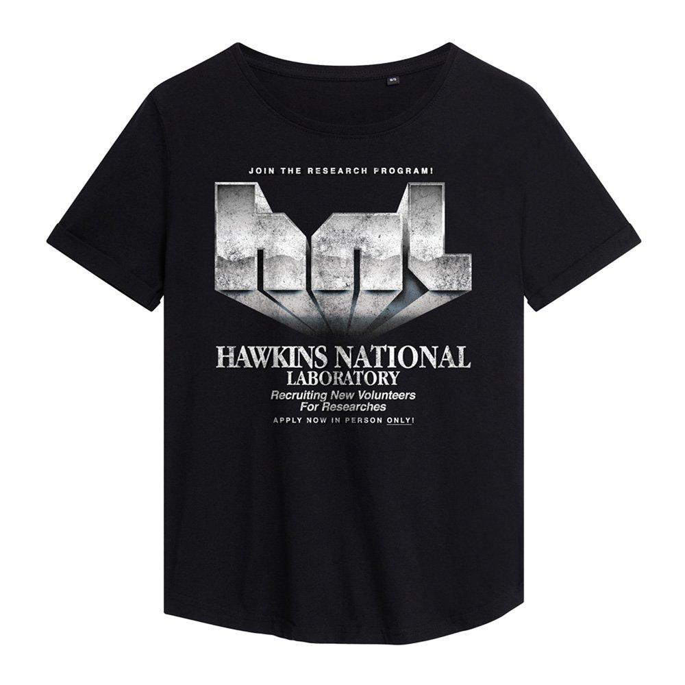 Black - Stranger Things - Stranger Things Hawkins Lab Logo Fashion T-Shirt - 1