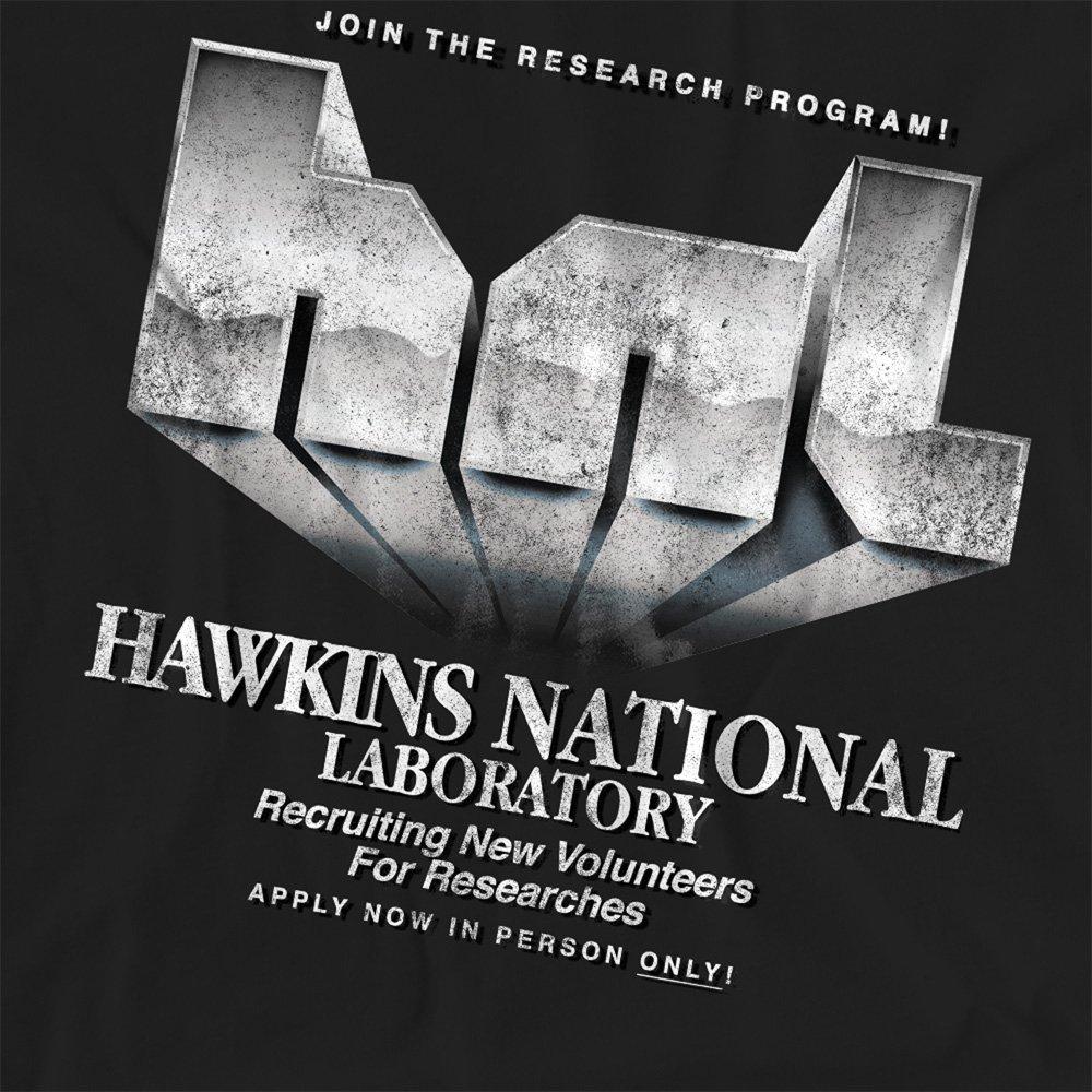 Black - Stranger Things - Stranger Things Hawkins Lab Logo Fashion T-Shirt - 2