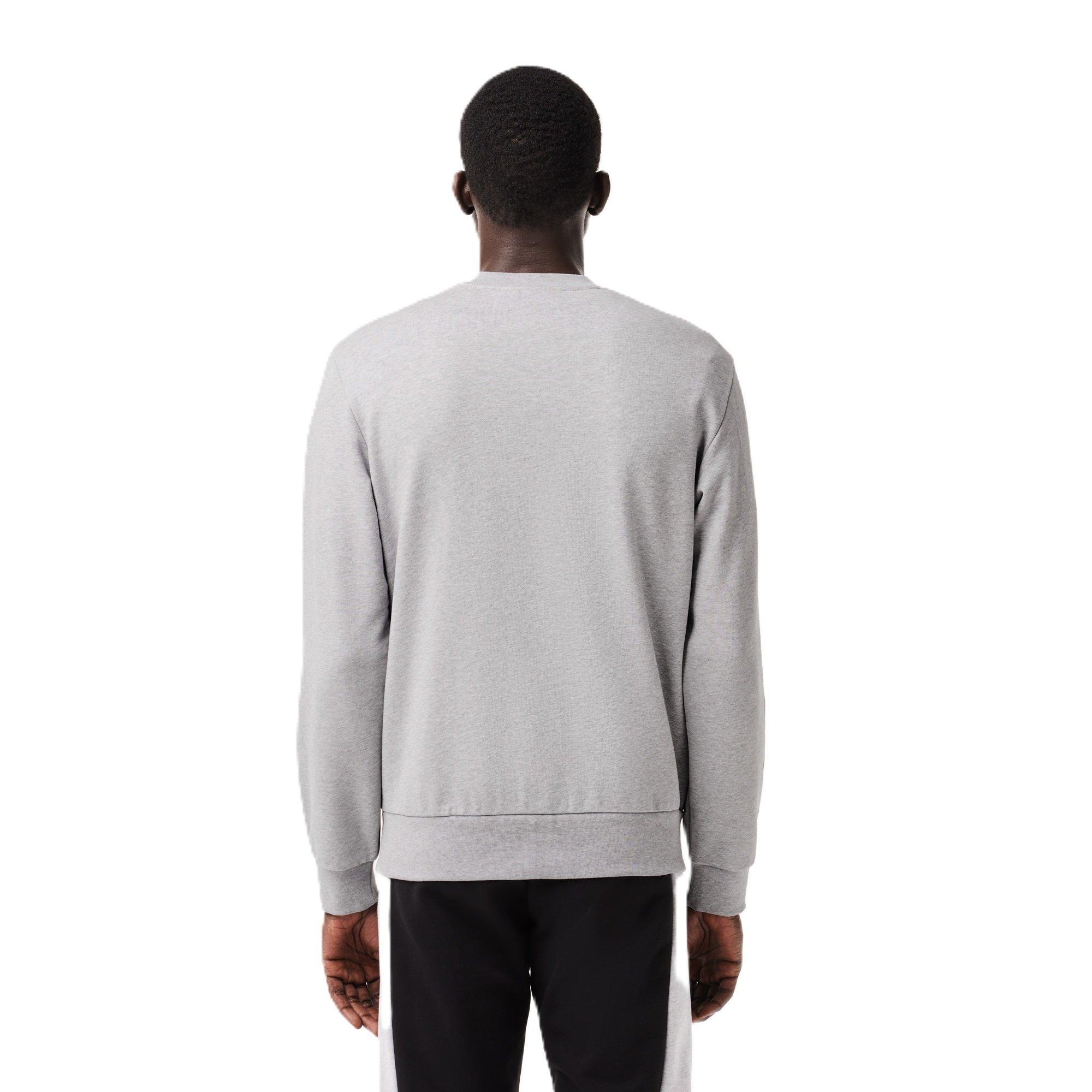 Silver/Black - Lacoste - Men's Colour Block Crew Neck Jumper - 2