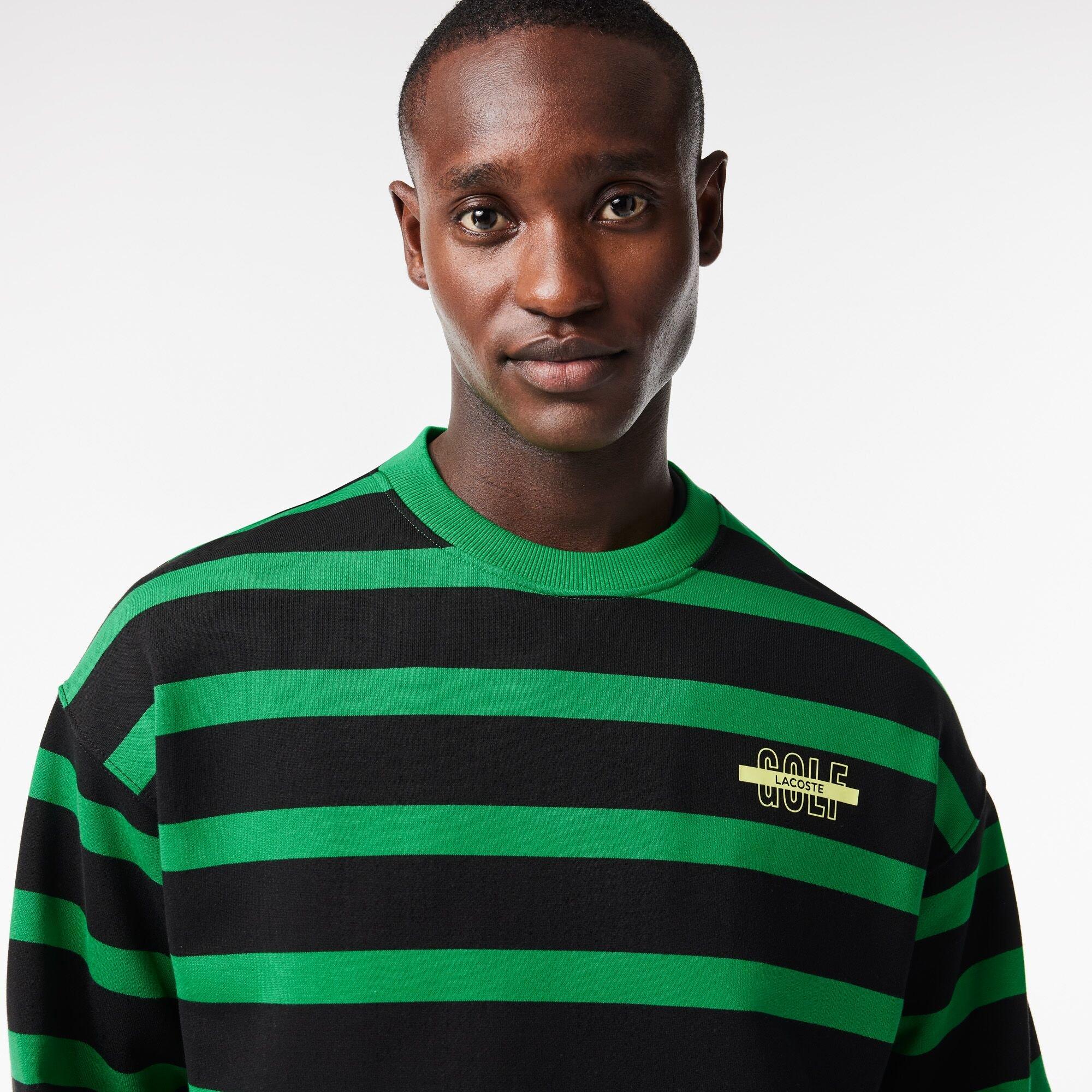 Lacoste Men's Loose Fit Striped Crew Neck Jumper | FRASERS