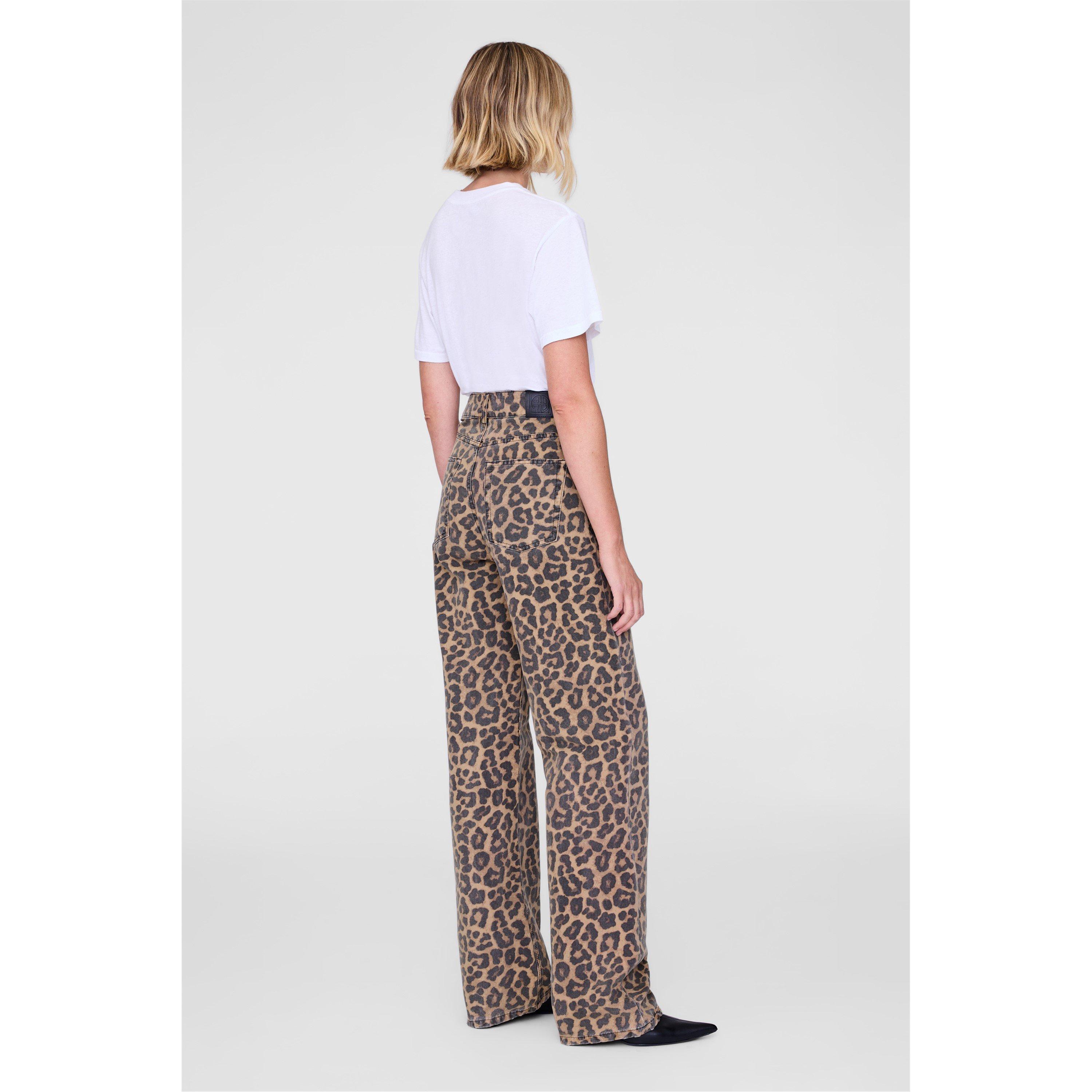 Leopard - Anine Bing - Womens Hugh Leopard Print Jeans - 3