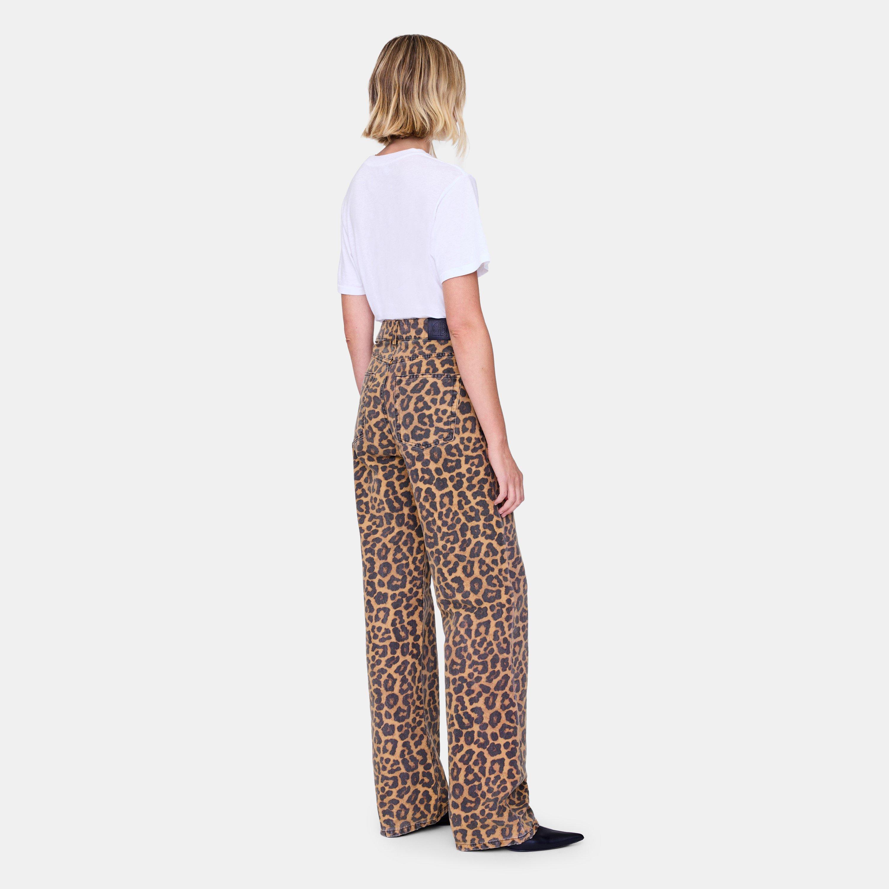 Leopard - Anine Bing - Womens Hugh Leopard Print Jeans - 4