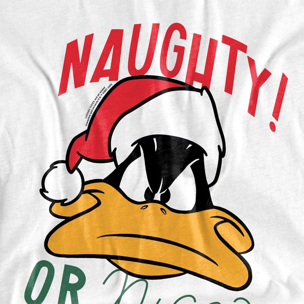 White - Looney Tunes - Daffy Naughty Or Nice T-Shirt White - 2