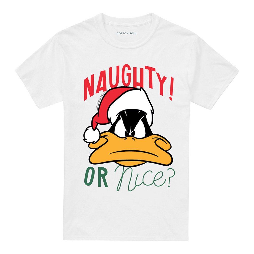 White - Looney Tunes - Daffy Naughty Or Nice T-Shirt White - 4