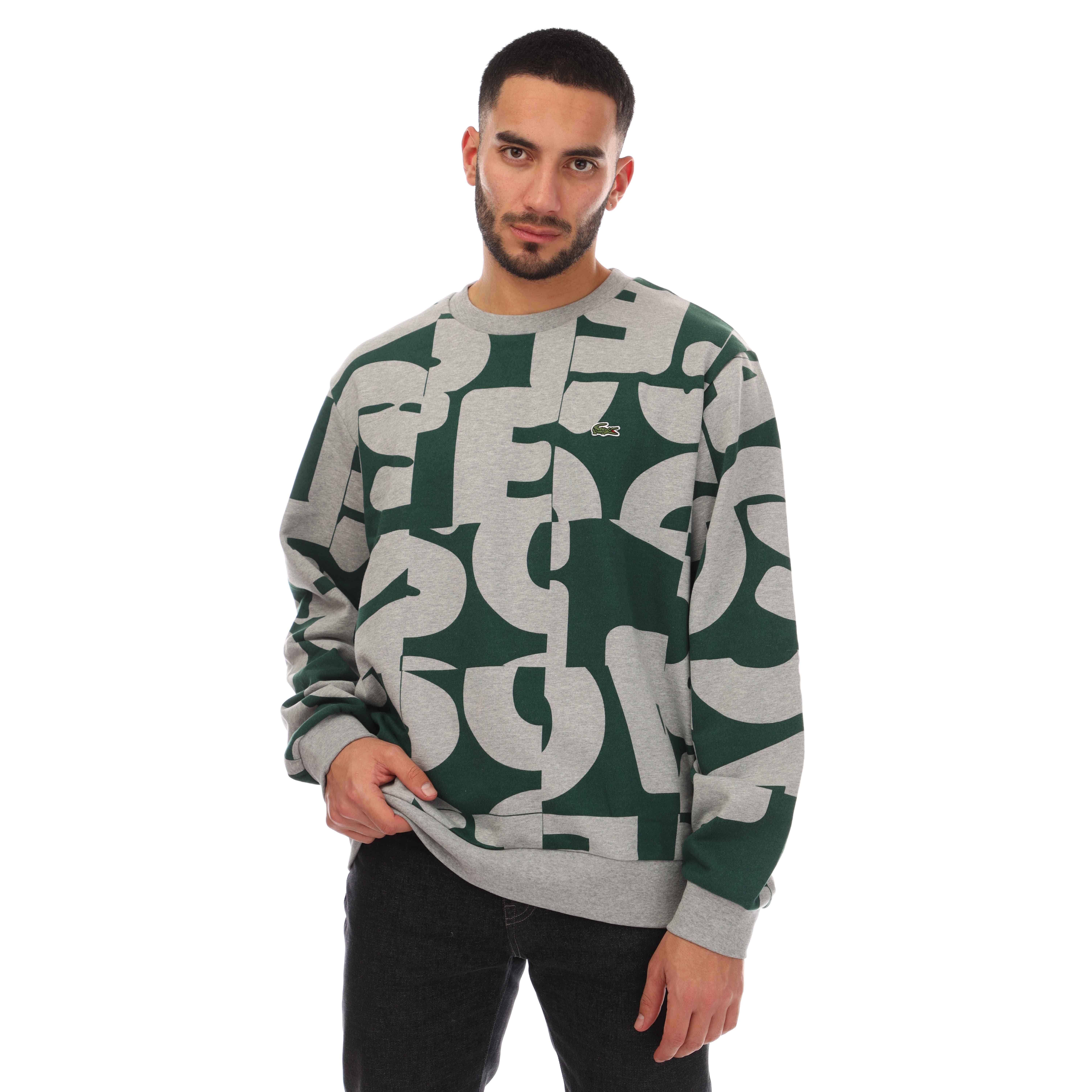 Heather Wall - Lacoste - Men's Letter Print Crew Neck Jumper - 3