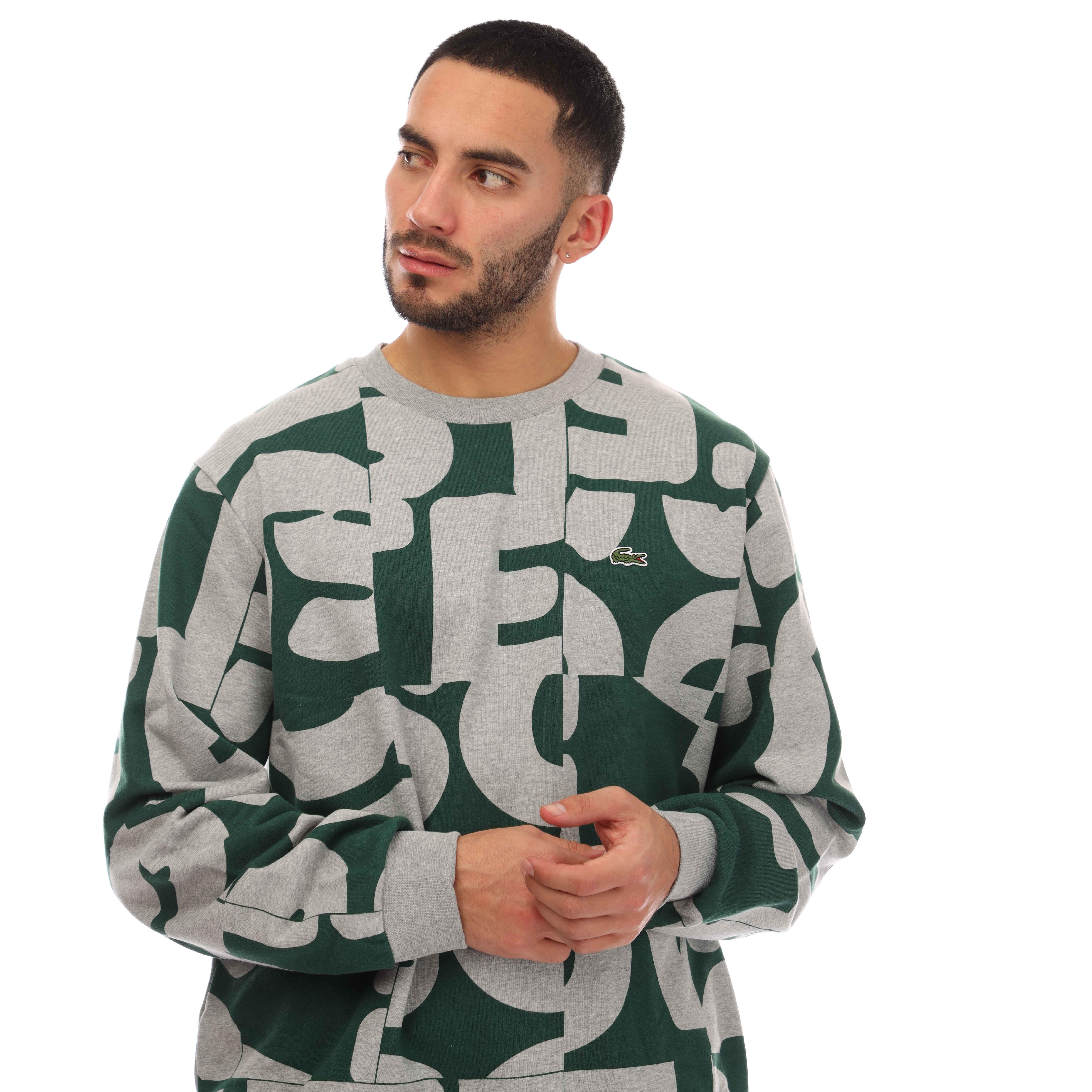 Heather Wall - Lacoste - Men's Letter Print Crew Neck Jumper - 5