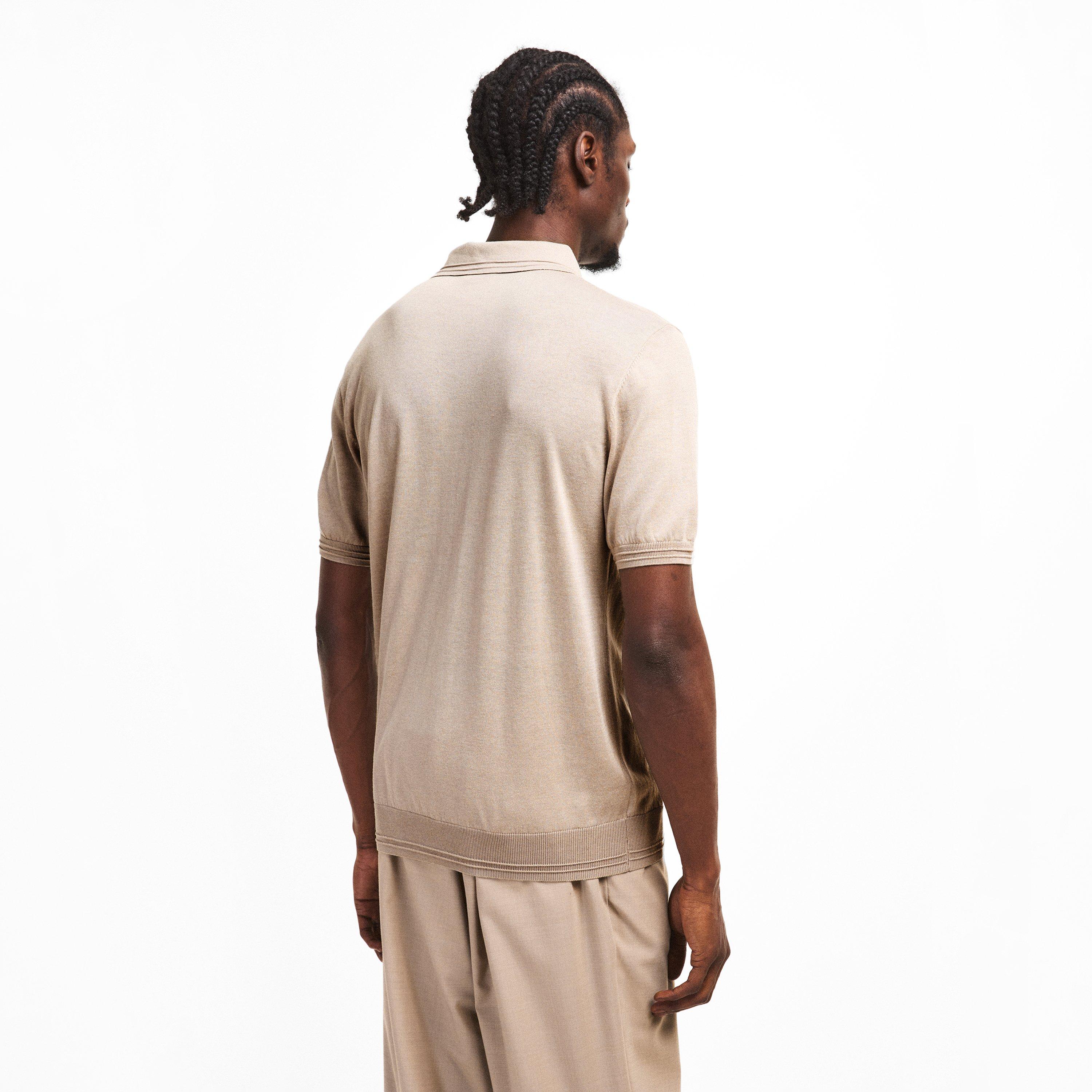 Stone 22 - Pal Zileri - Men's Button Knit Short Sleeve Polo Shirt - 4