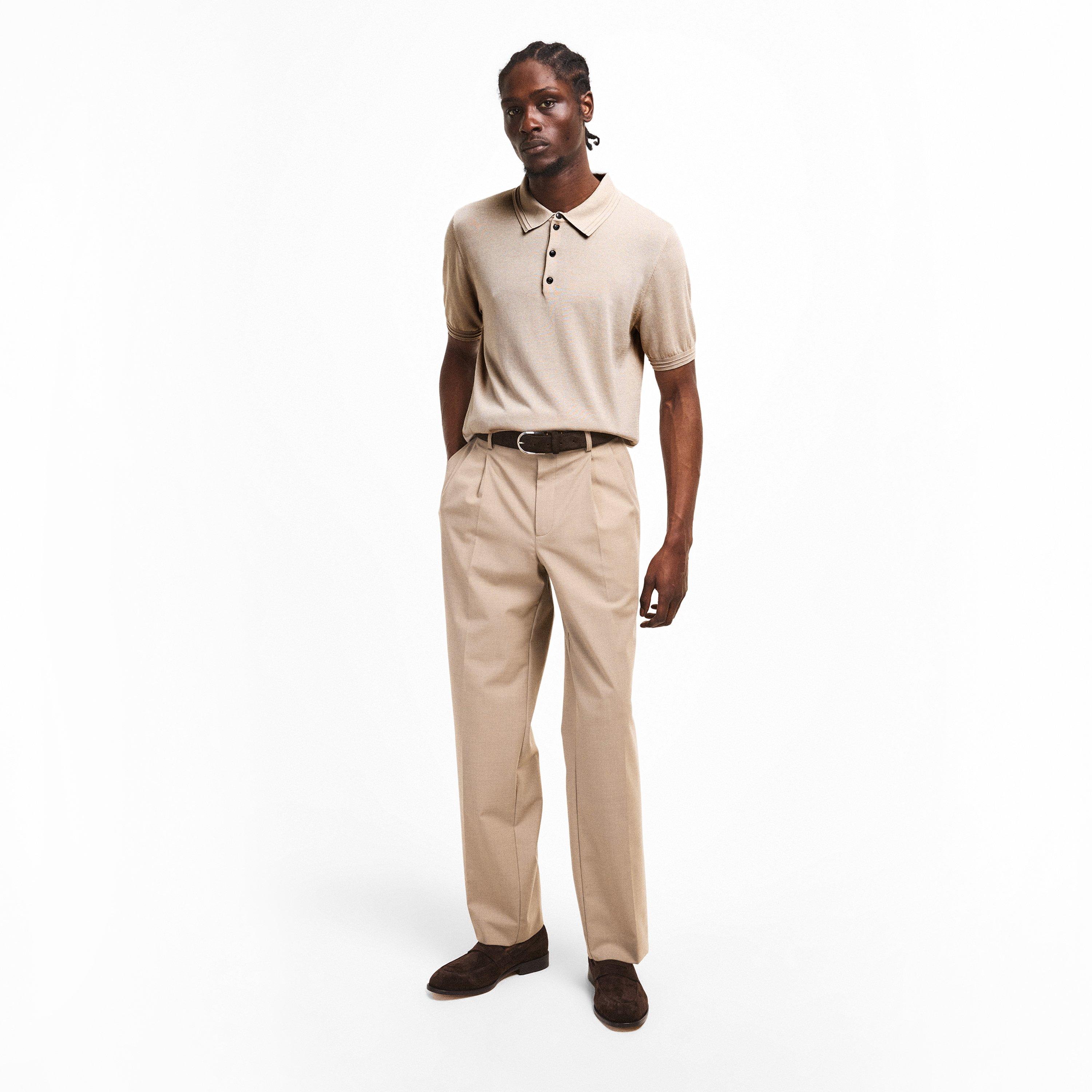 Stone 22 - Pal Zileri - Men's Button Knit Short Sleeve Polo Shirt - 6