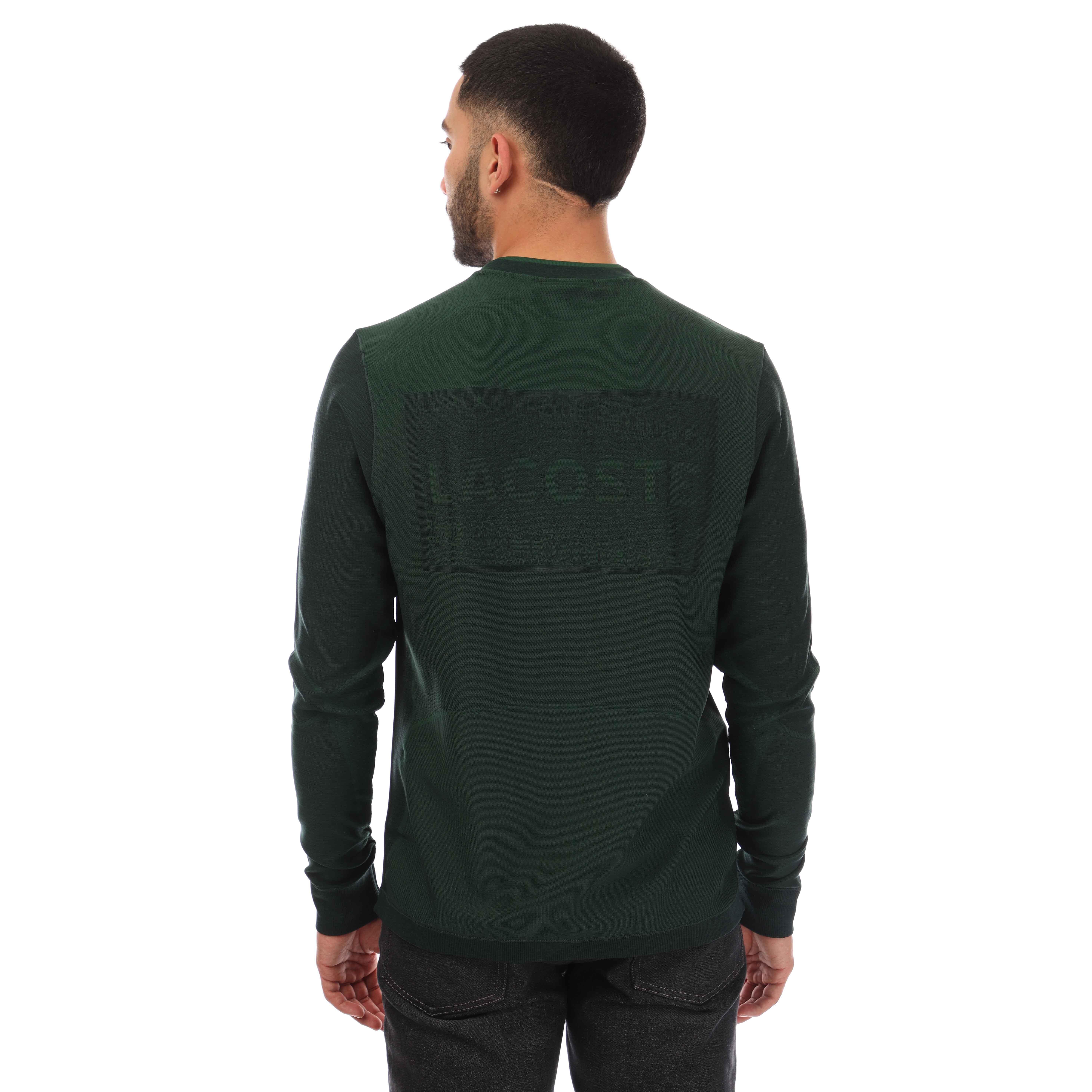 Verde/Negro - Lacoste - Men's Croc Logo Crew Neck Jumper - 4