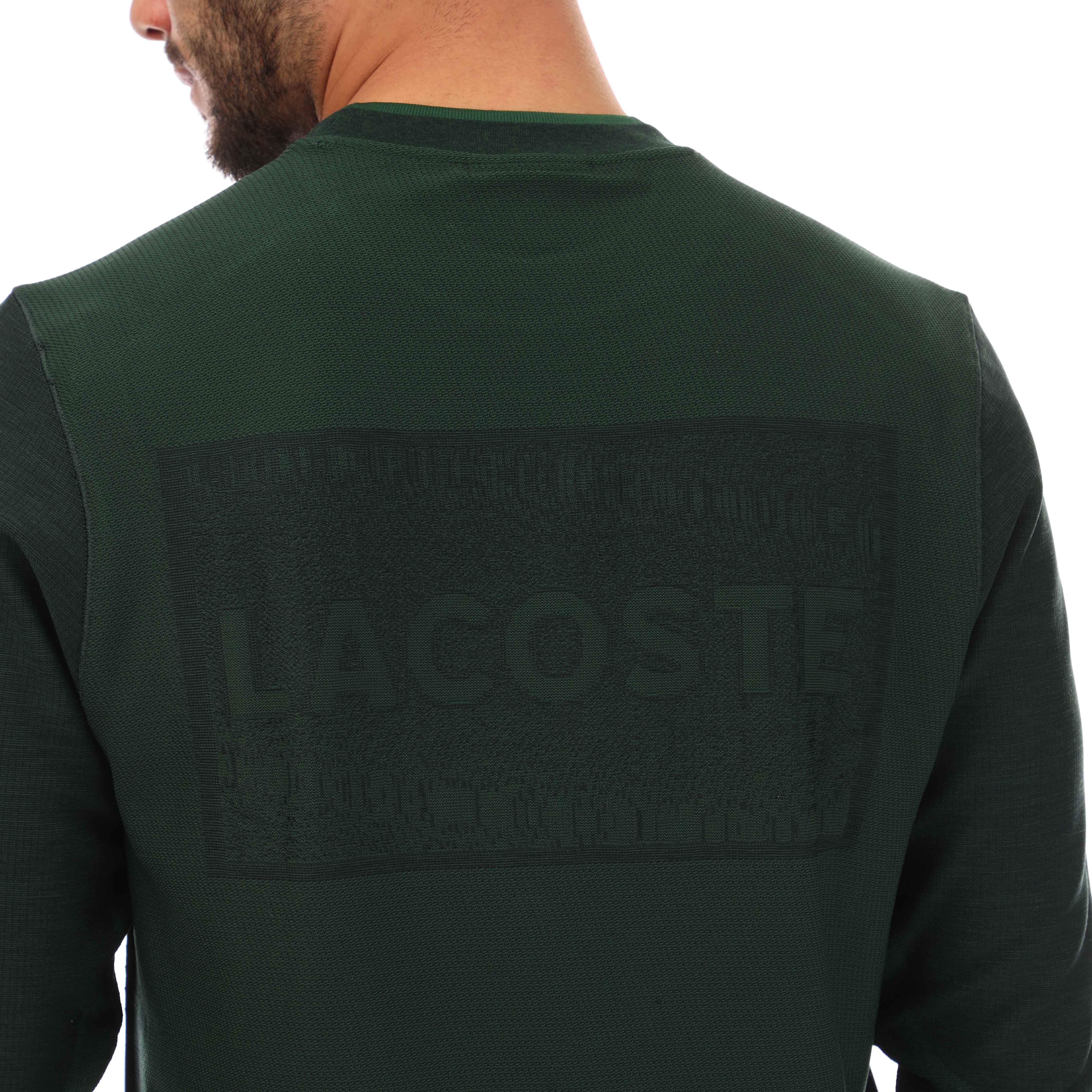 Verde/Negro - Lacoste - Men's Croc Logo Crew Neck Jumper - 7