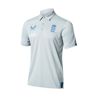 Castore England Cricket Travel Polo Shirt Mens