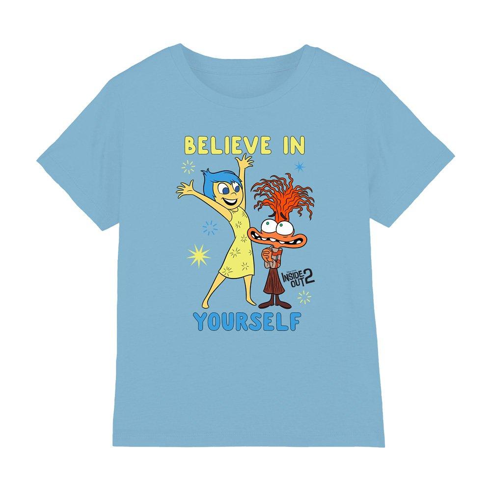 Baby Blue - Disney - Inside Out 2 Joy Anxiety Believe Kids T-Shirt Sky - 1