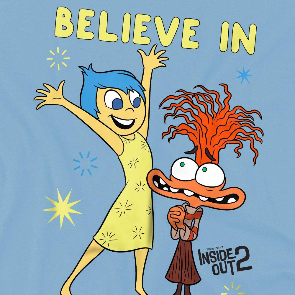 Baby Blue - Disney - Inside Out 2 Joy Anxiety Believe Kids T-Shirt Sky - 2