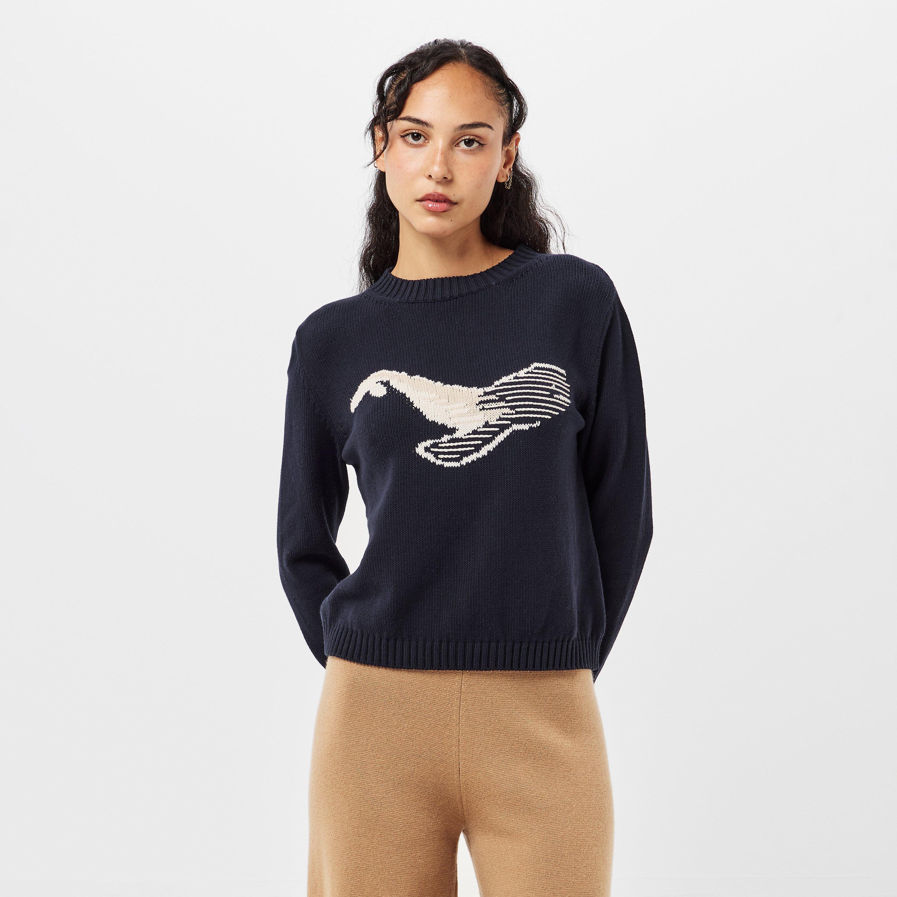 Navy - Weekend Max Mara - Women's Knitted Crew Neck Jumper - 3
