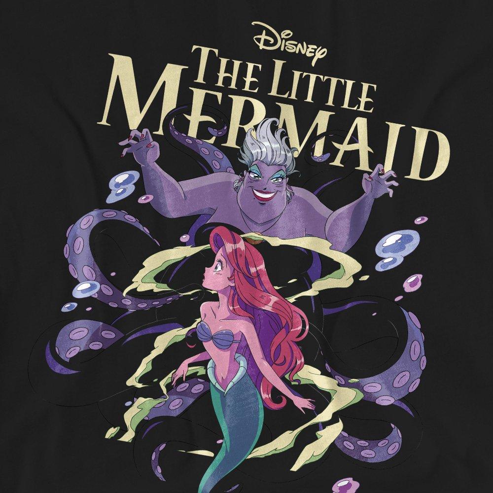 Black - Disney - Little Mermaid Ariel And Ursula Anime T-Shirt Bla - 2