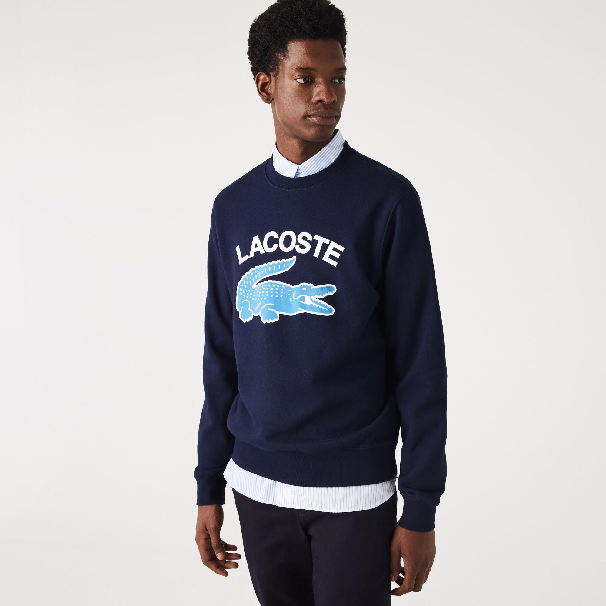 Navy Blue - Lacoste - Men's Crew Neck Jumper - 1