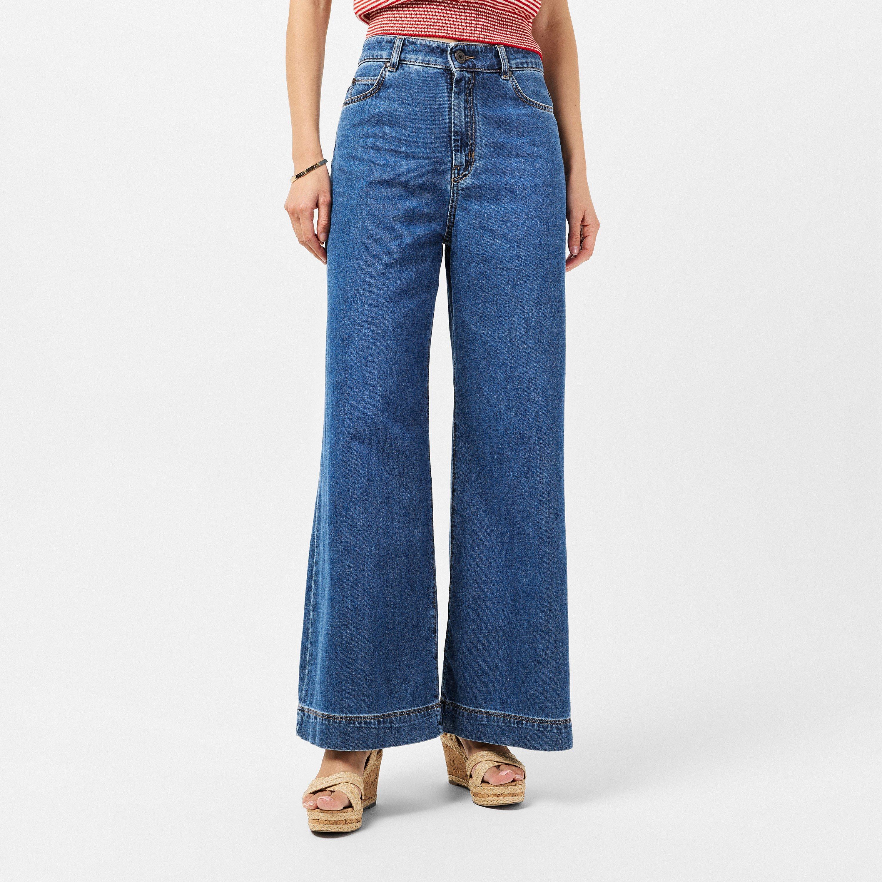Blu - Weekend Max Mara - Women's Relaxed Wide Leg Jeans - 3